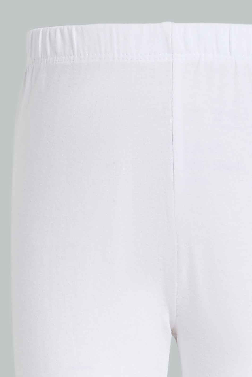 Redtag-2PK-Pack-Cycle-Short---Yello-White-365,-Category:Leggings,-Colour:Yellow,-Deals:New-In,-Dept:Girls,-Filter:Girls-(2-to-8-Yrs),-GIR-Leggings,-New-In-GIR-APL,-Non-Sale,-Section:Girls-(0-to-14Yrs)-Girls-2 to 8 Years