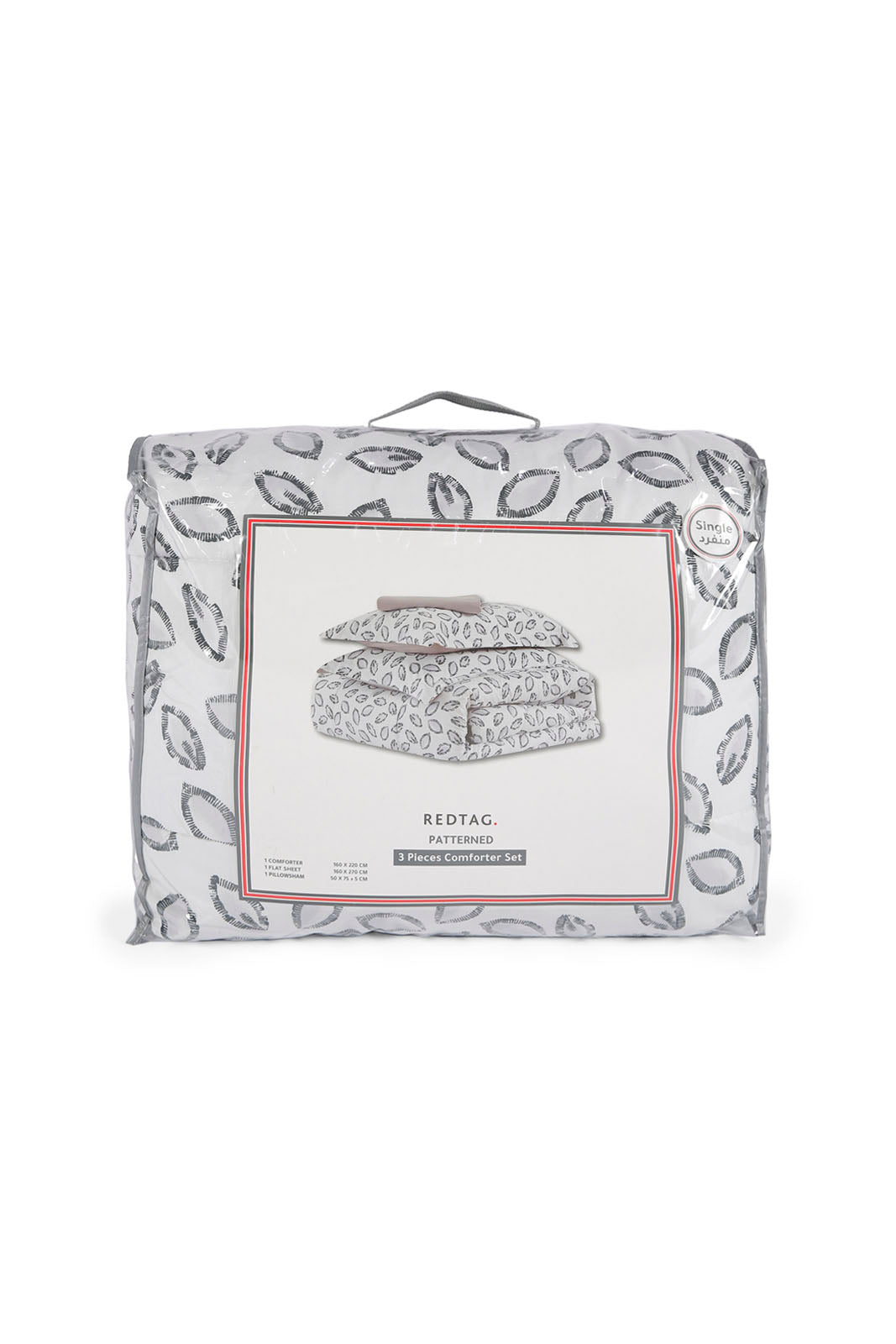 Redtag-Grey-3Pc-Contemporart-Comforter-Set-(Single-Size)-365,-Category:Comforters,-Colour:Grey,-Deals:New-In,-Dept:Home,-Filter:Home-Bedroom,-HMW-BED-Comforters,-New-In-HMW-BED,-Non-Sale,-Section:Homewares-Home-Bedroom-