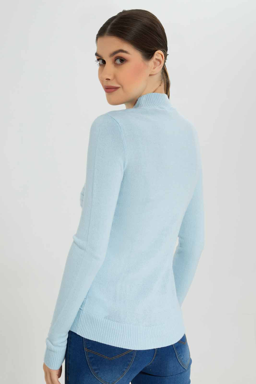 Redtag-Blue-Cashmillon-Stripe-High-Neck-Pullover-Category:Pullovers,-Colour:Blue,-Deals:New-In,-Filter:Women's-Clothing,-New-In-Women-APL,-Non-Sale,-Section:Women,-TBL,-W22B,-Women-Pullovers-Women's-