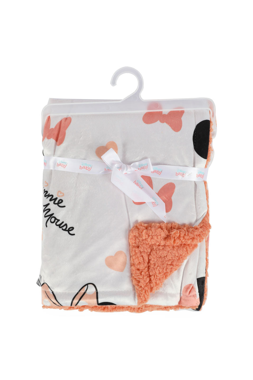 Redtag-Pink/White-Minnie-Mink-Sherpa-Blanket-Category:Newborn-Accessories,-CHR,-Colour:Pink,-Dept:New-Born,-Filter:Newborn-Accessories,-NBN-Newborn-Accessories,-New-In,-New-In-NBN-ACC,-Non-Sale,-Section:Boys-(0-to-14Yrs),-W22A-New-Born-Baby-