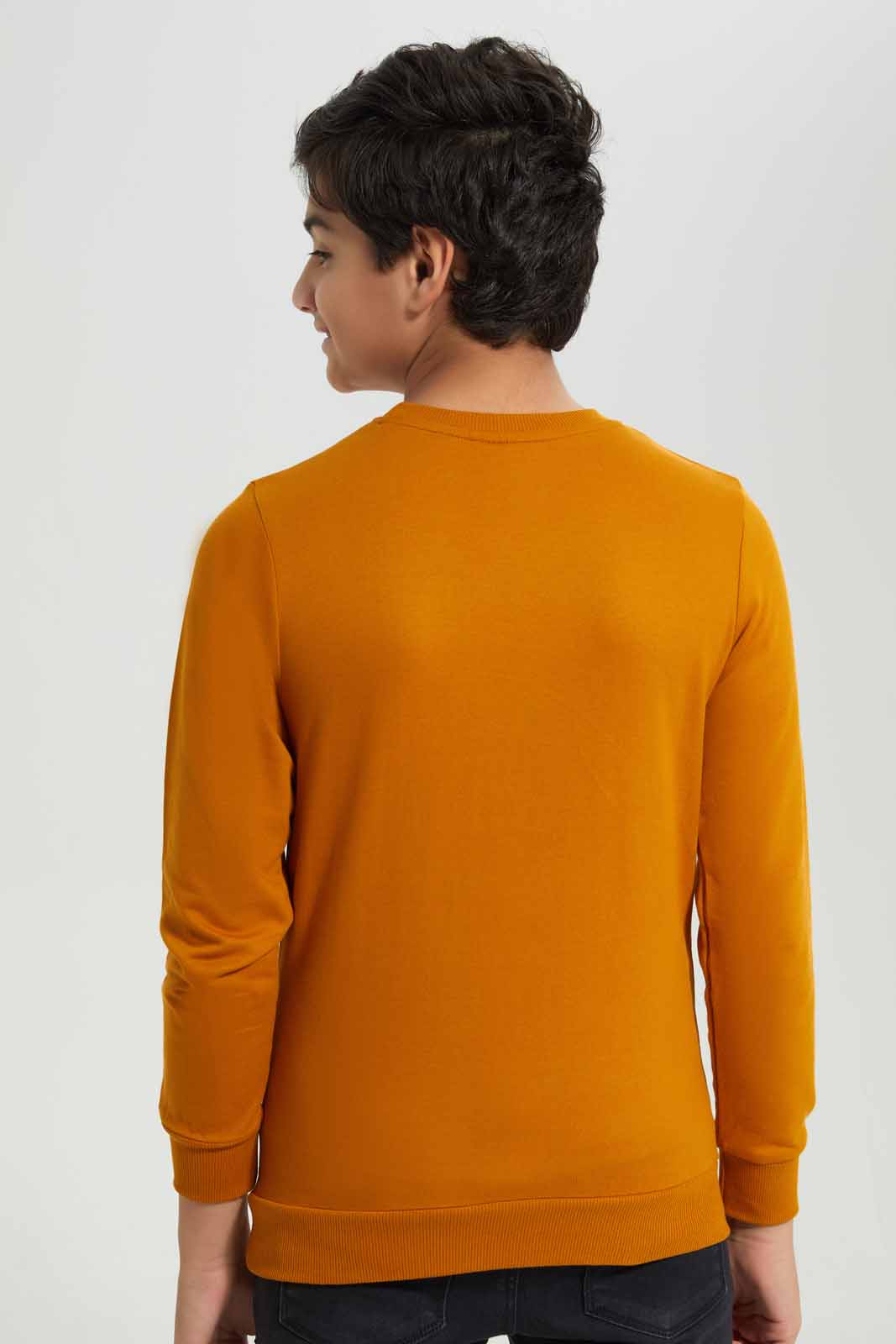Redtag-Mustard-Black-Panther-Sweatshirt-BSR-Sweatshirts,-Category:Sweatshirts,-Colour:Mustard,-Deals:New-In,-Filter:Senior-Boys-(8-to-14-Yrs),-New-In-BSR-APL,-Non-Sale,-Section:Boys-(0-to-14Yrs),-TBL,-W22B-Senior-Boys-9 to 14 Years