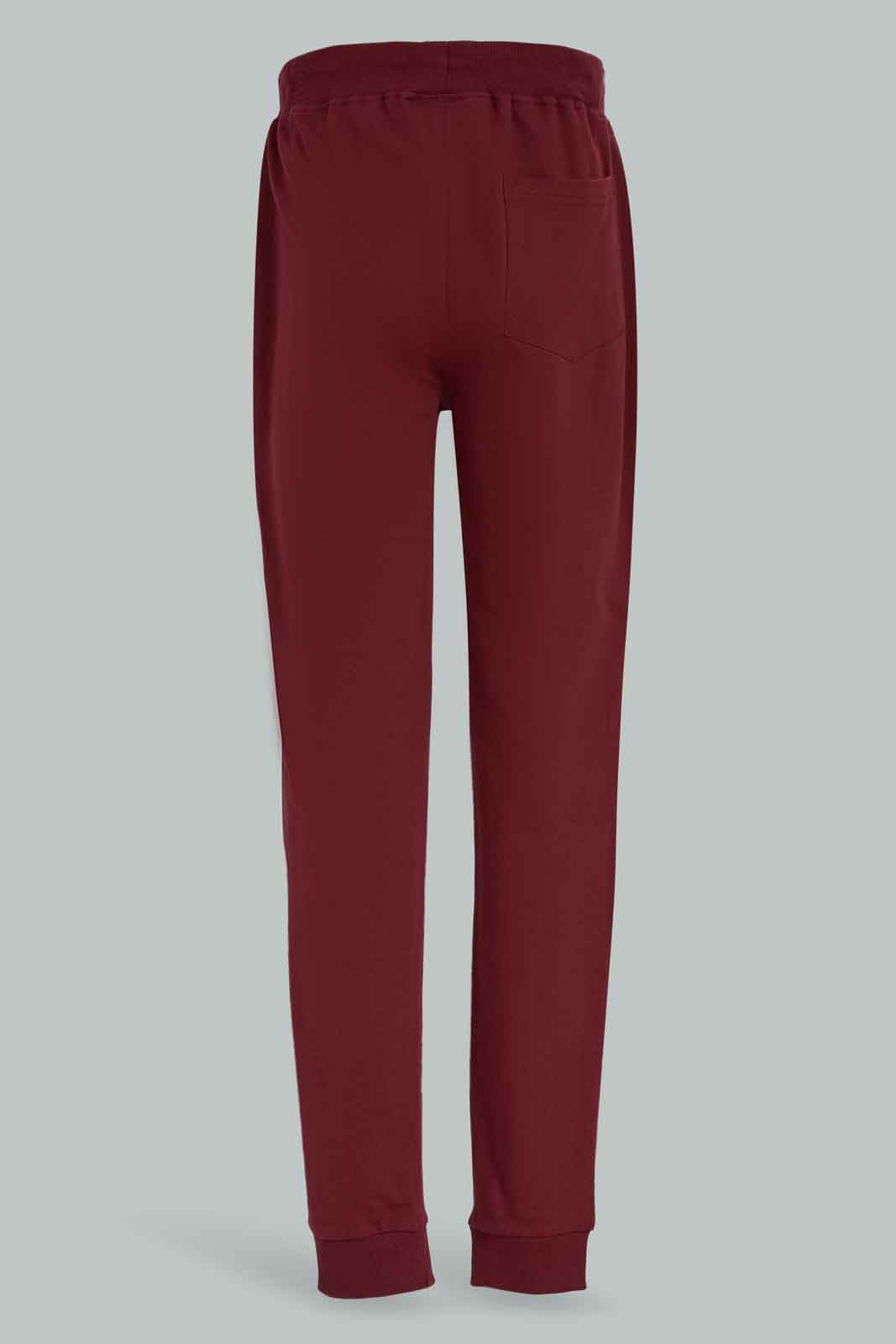 Maroon With Black Panther Active Pants