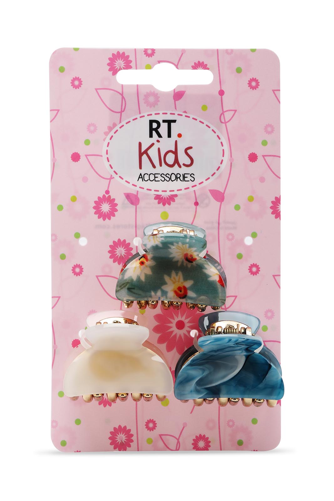 Redtag-S/3-4Cm-Hair-Claw-Category:Hair-Accessories,-Colour:Assorted,-Dept:Girls,-Filter:Girls-Accessories,-GIR-Hair-Accessories,-New-In,-New-In-GIR-ACC,-Non-Sale,-S23A,-Section:Girls-(0-to-14Yrs)-Girls-