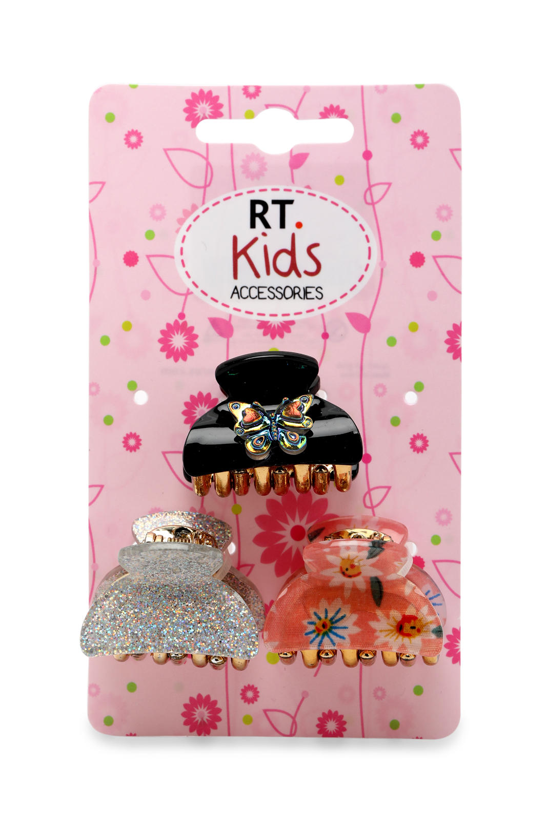 Redtag-S/3-4Cm-Hair-Claw-Category:Hair-Accessories,-Colour:Assorted,-Dept:Girls,-Filter:Girls-Accessories,-GIR-Hair-Accessories,-New-In,-New-In-GIR-ACC,-Non-Sale,-S23A,-Section:Girls-(0-to-14Yrs)-Girls-