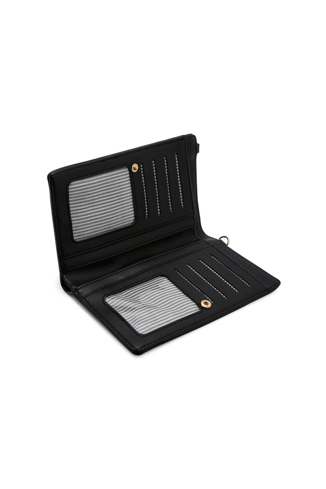 Redtag-Black-Croc-Texture-Mobile-Purse-Category:Purse,-Colour:Black,-Dept:Ladieswear,-Filter:Women's-Accessories,-New-In,-New-In-Women-ACC,-Non-Sale,-Section:Women,-W22B,-Women-Bags-Women-