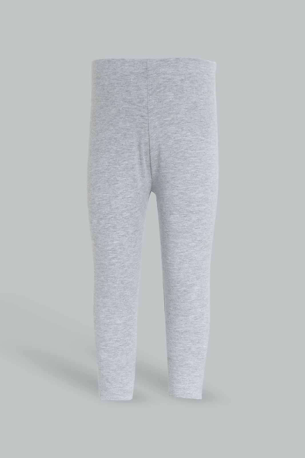 Redtag-Grey-Melange-Solid-Legging-Category:Leggings,-Colour:Grey,-Deals:New-In,-Dept:Girls,-Filter:Infant-Girls-(3-to-24-Mths),-ING-Leggings,-New-In-ING-APL,-Non-Sale,-Section:Girls-(0-to-14Yrs),-TBL,-W22B-Infant-Girls-3 to 24 Months