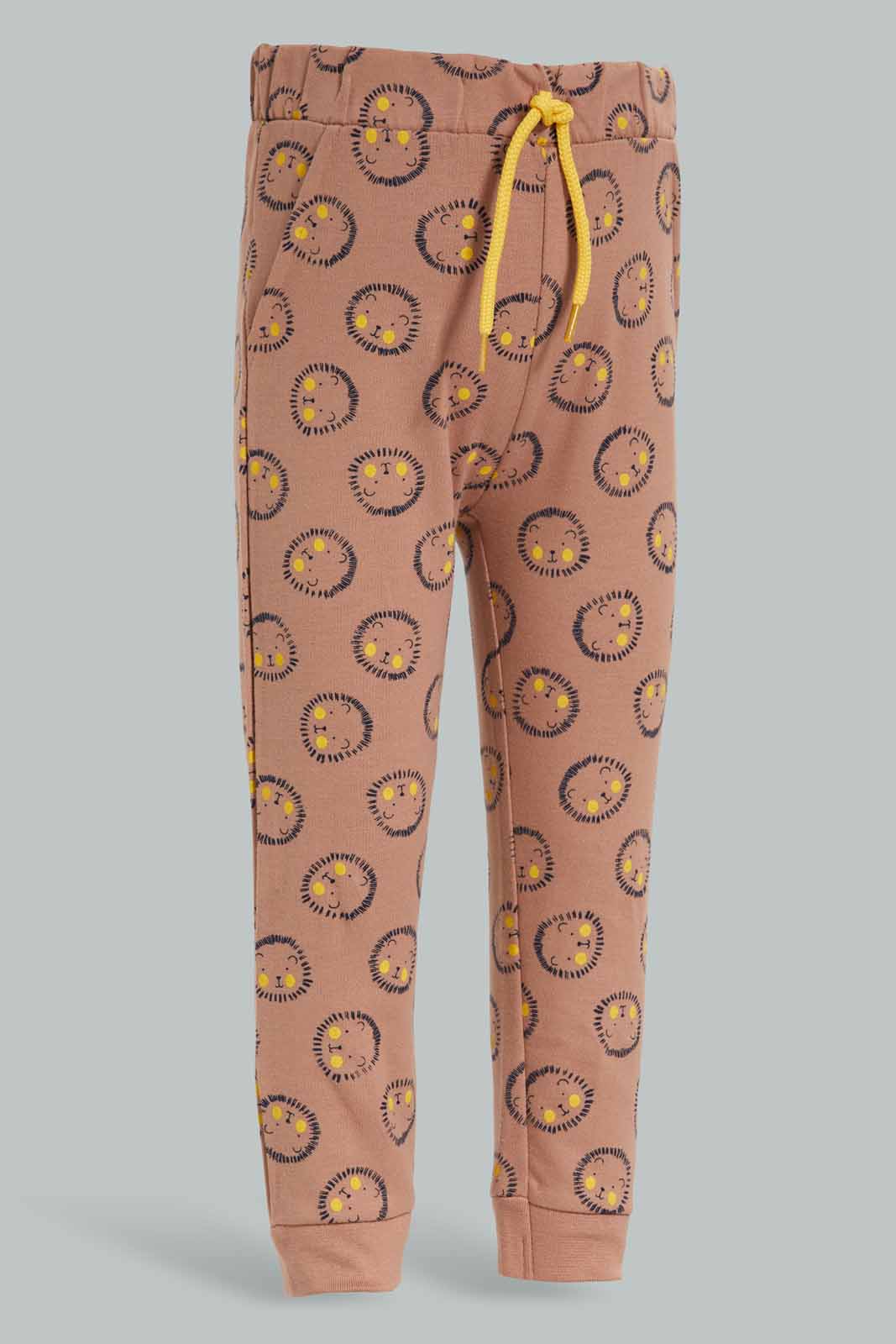 Redtag-Rust-Table-Jogger-Category:Joggers,-Colour:Orange,-Deals:New-In,-Dept:Boys,-Filter:Infant-Boys-(3-to-24-Mths),-INB-Joggers,-New-In-INB-APL,-Non-Sale,-Section:Boys-(0-to-14Yrs),-TBL,-W22B-Infant-Boys-3 to 24 Months