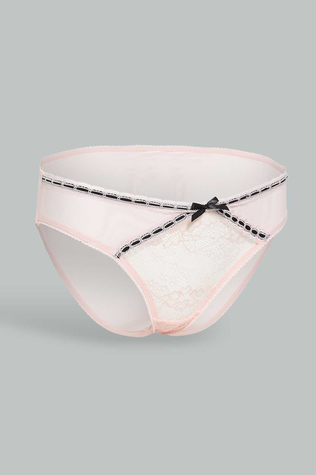 Redtag-Pink-Single-Pack-Bikini-Brief-Category:Briefs,-Colour:Apricot,-Deals:New-In,-Dept:Ladieswear,-Filter:Women's-Clothing,-New-In-Women-APL,-Non-Sale,-Section:Women,-W22B,-Women-Briefs--