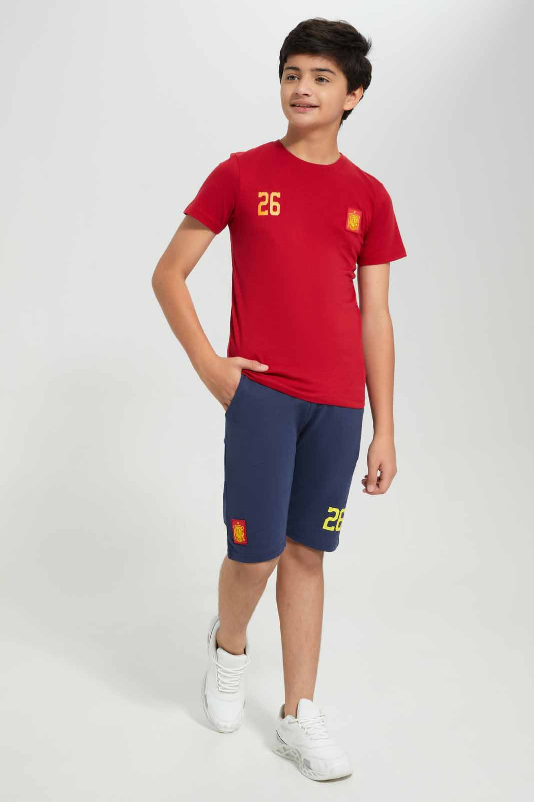 Redtag-Red-Spain-World-Cup-Tee-BSR-T-Shirts,-Category:T-Shirts,-Colour:Red,-Deals:New-In,-Dept:Boys,-FIFA,-Filter:Senior-Boys-(8-to-14-Yrs),-FWC,-New-In-BSR-APL,-Non-Sale,-Section:Boys-(0-to-14Yrs),-W22A-Senior-Boys-9 to 14 Years