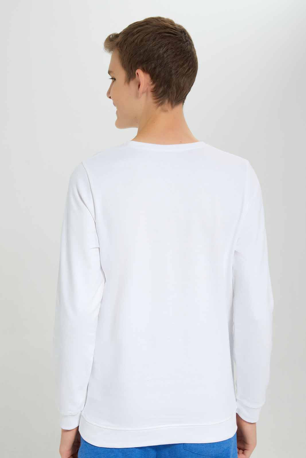 Redtag-White-Hands-are-Full-Sweat-Tee-BSR-Sweatshirts,-Category:Sweatshirts,-Colour:White,-Deals:New-In,-Filter:Senior-Boys-(8-to-14-Yrs),-New-In-BSR-APL,-Non-Sale,-Section:Boys-(0-to-14Yrs),-TBL,-W22B-Senior-Boys-9 to 14 Years