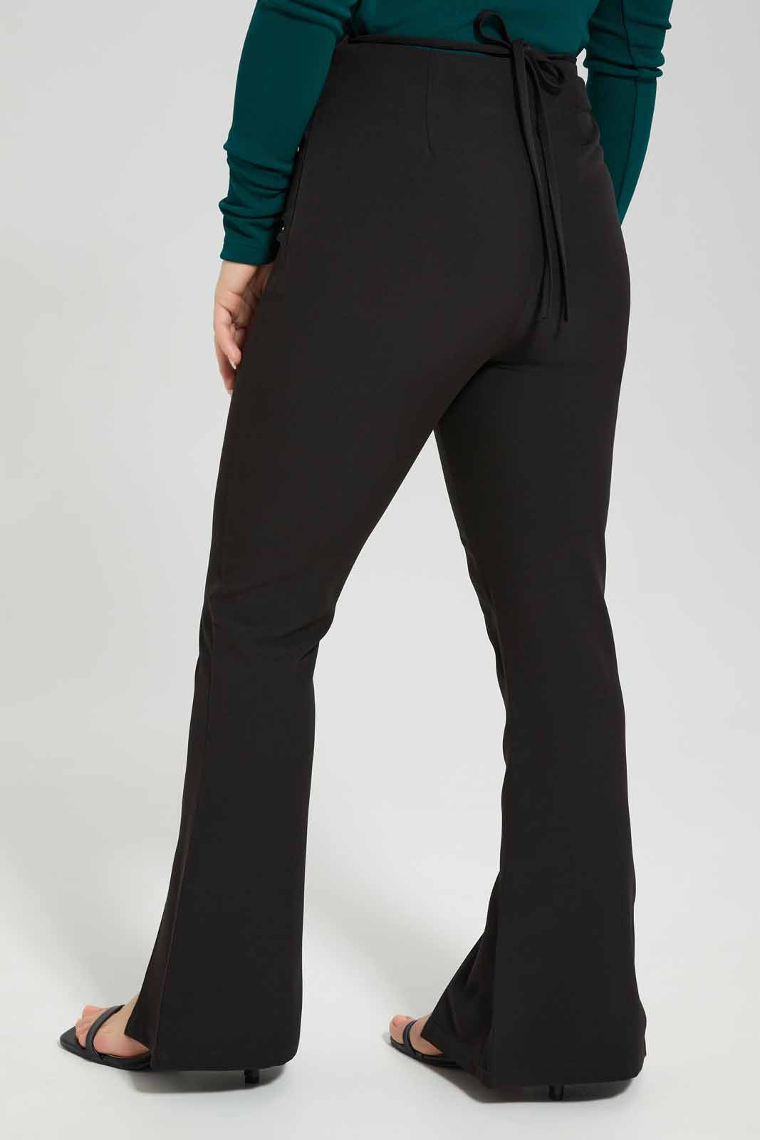 Redtag-Black-Wide-Legged-Trouser-With-Criss-Cross-String-At-Waist-Category:Trousers,-Colour:Black,-Deals:New-In,-Filter:Women's-Clothing,-LMC,-Modest,-New-In-Women-APL,-Non-Sale,-Section:Women,-W22B,-Women-Trousers--