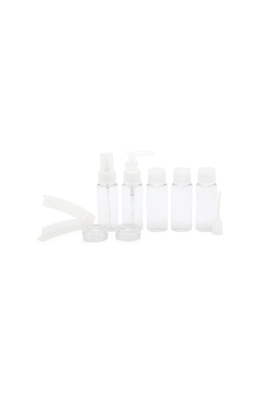 Redtag-White-4-In-1-Travel-Bottle-Set-Category:Bottles,-Colour:White,-Filter:Travel-Accessories,-IMP-Bottles,-New-In,-New-In-IMP-ACC,-Non-Sale,-S23A,-Section:Homewares-Travel-Accessories-