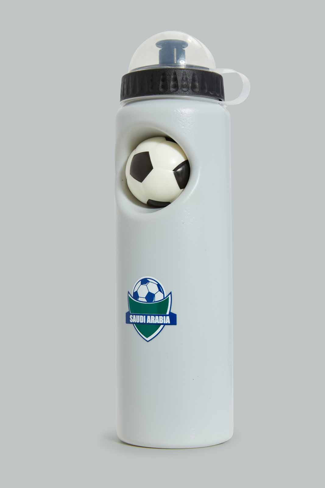 Redtag-Grey-Saudi-Arabia-Football-Sports-Bottle-Category:Bottles,-Colour:Grey,-Filter:Travel-Accessories,-IMP-Bottles,-N/A,-New-In,-New-In-IMP-ACC,-Non-Sale,-PLASTIC,-Section:Travel,-W22A-Home-Accessories-