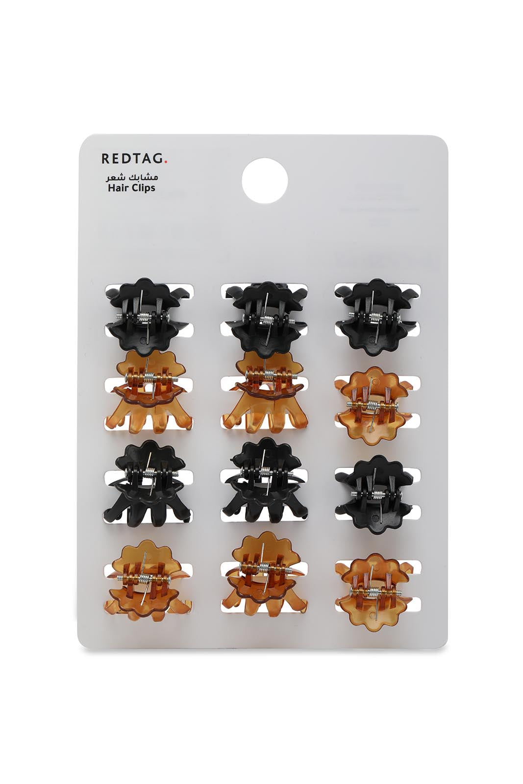Redtag-Assorted-Claw-Clip-12Pcs-Set-365,-Category:Hair-Accessories,-Colour:Assorted,-Filter:Travel-Accessories,-IMP-Hair-Accessories,-New-In,-New-In-IMP-ACC,-Non-Sale,-Section:Homewares-Check-