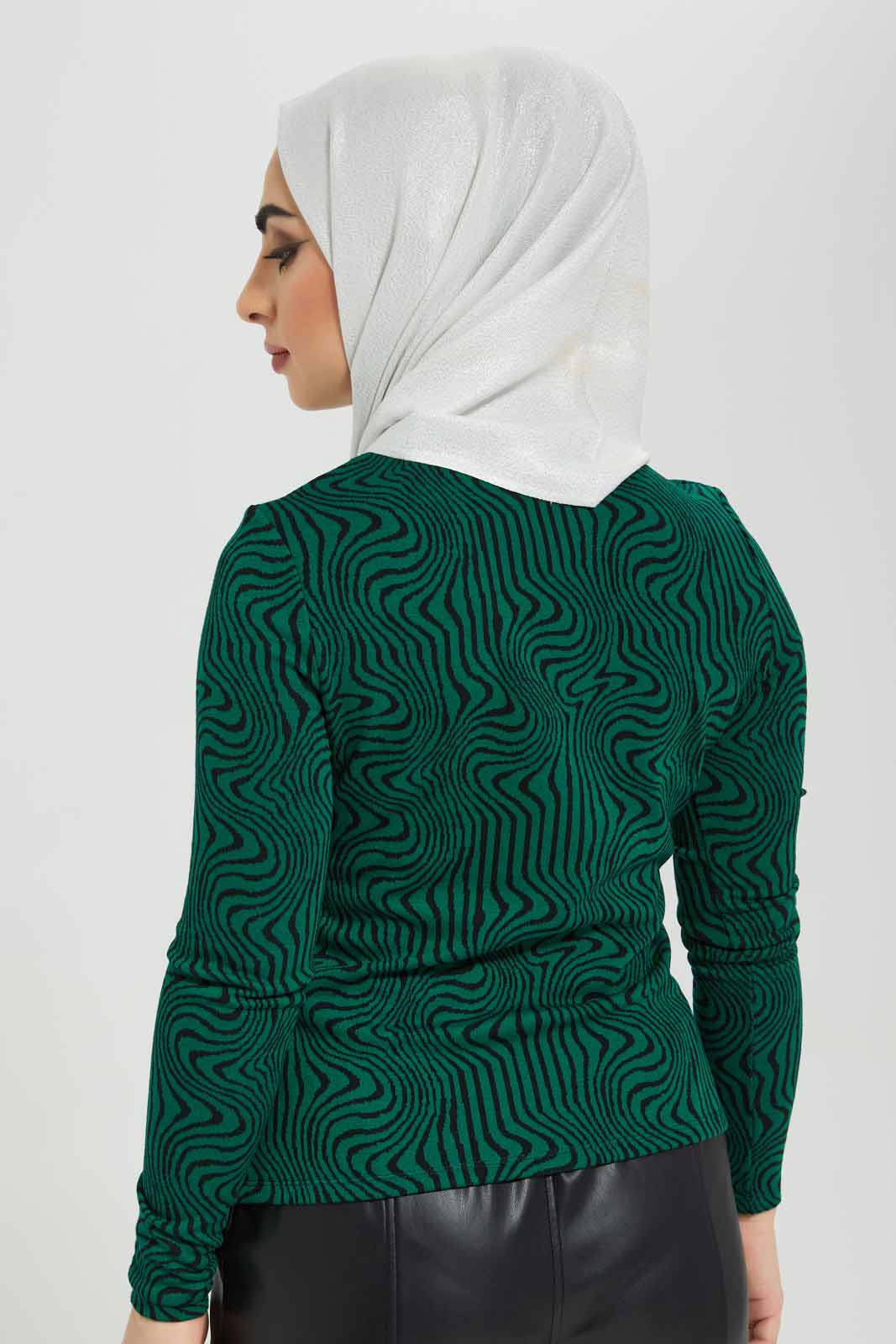 Redtag-GREEN-JACQUARD-KNIT-TOP-Category:Tops,-Colour:Green,-Deals:New-In,-Filter:Women's-Clothing,-LMC,-Modest,-New-In-Women-APL,-Non-Sale,-Section:Women,-W22B,-Women-Tops--