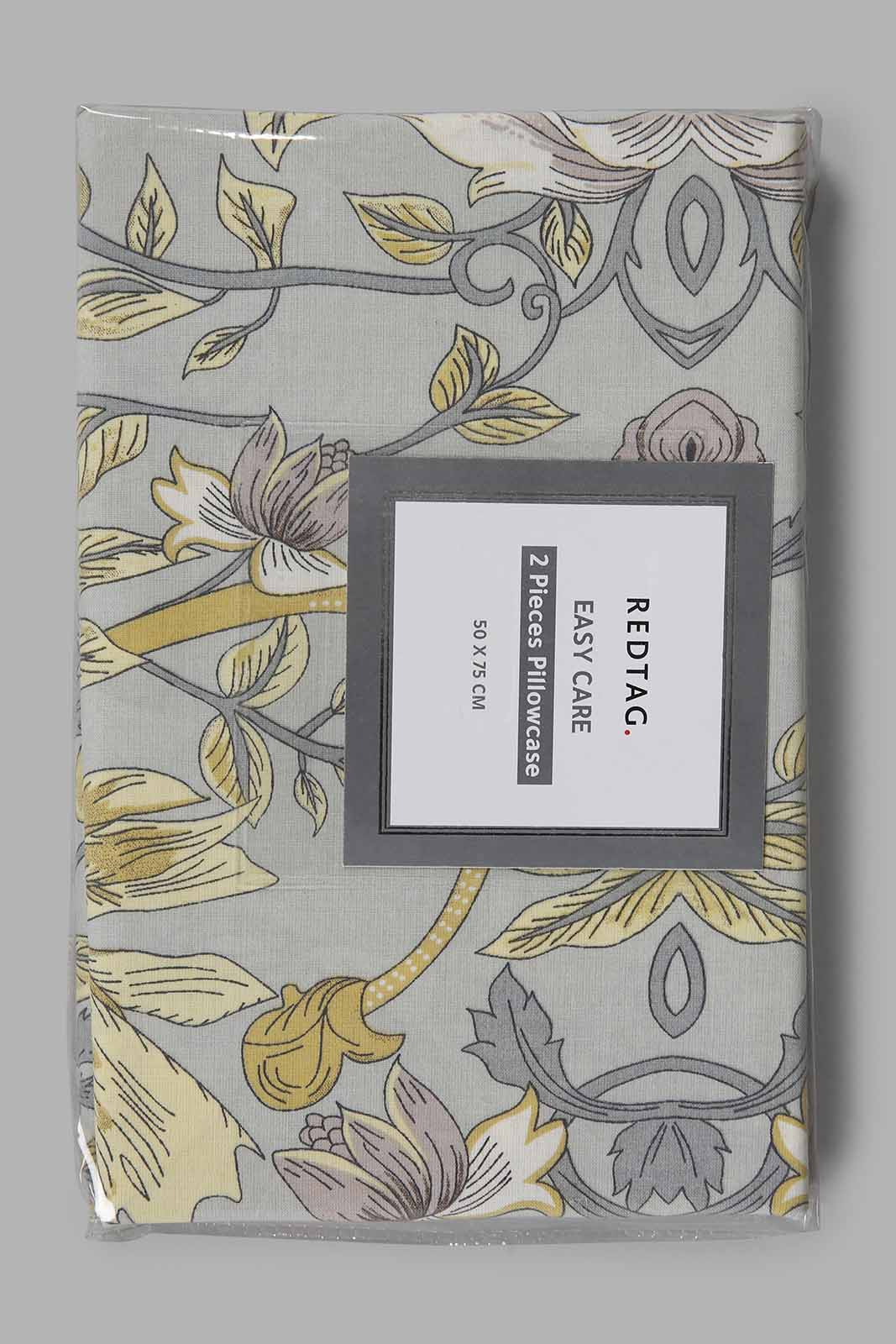 Redtag-Green-2Pc-Floral-Print-Pillow-Case-Category:Pillowcases,-Colour:Green,-Deals:New-In,-Filter:Home-Bedroom,-HMW-BED-Pillowcases,-New-In-HMW-BED,-Non-Sale,-Section:Homewares,-W22B-Home-Bedroom-