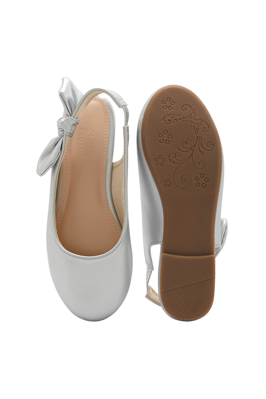 Redtag-Silver-Bow-Trim-Mule-Category:Sandals,-Colour:Silver,-Deals:New-In,-Dept:Girls,-Filter:Girls-Footwear-(5-to-14-Yrs),-GSR-Sandals,-New-In-GSR-FOO,-Non-Sale,-Section:Girls-(0-to-14Yrs),-W22B-Senior-Girls-