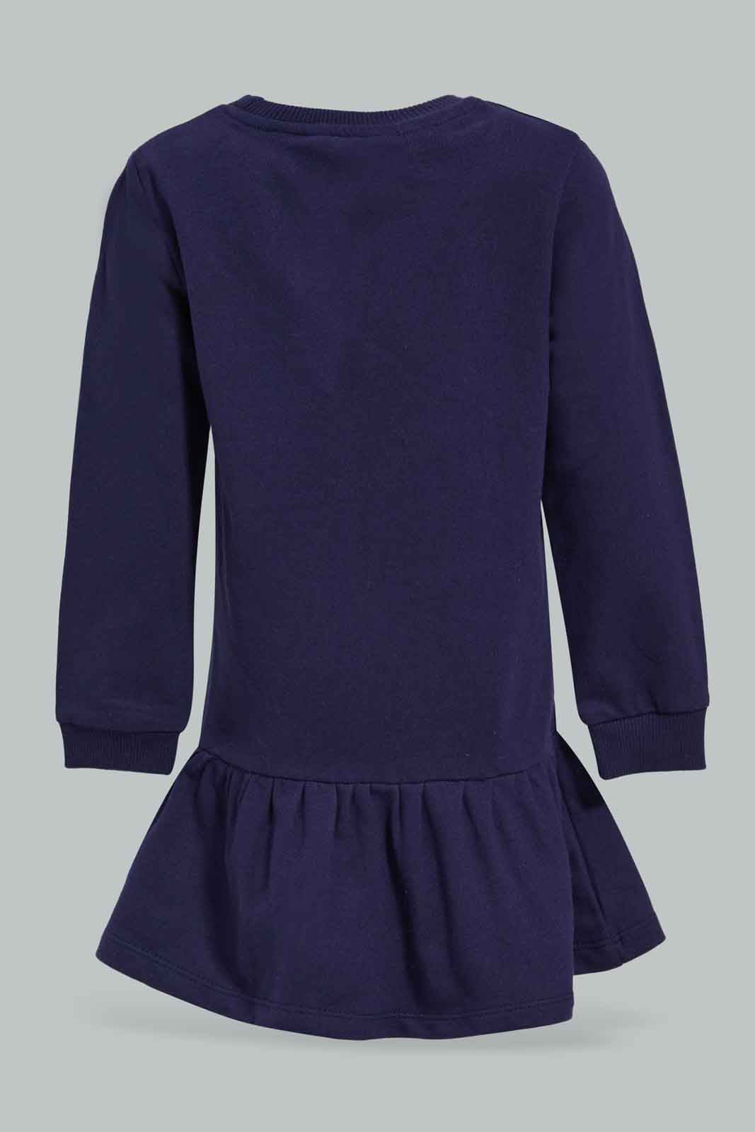 Redtag-Navy-Placement-Print-Dress-Category:Dresses,-Colour:Navy,-Deals:New-In,-Filter:Infant-Girls-(3-to-24-Mths),-ING-Dresses,-New-In-ING-APL,-Non-Sale,-Section:Girls-(0-to-14Yrs),-VLM,-W22B-Infant-Girls-3 to 24 Months