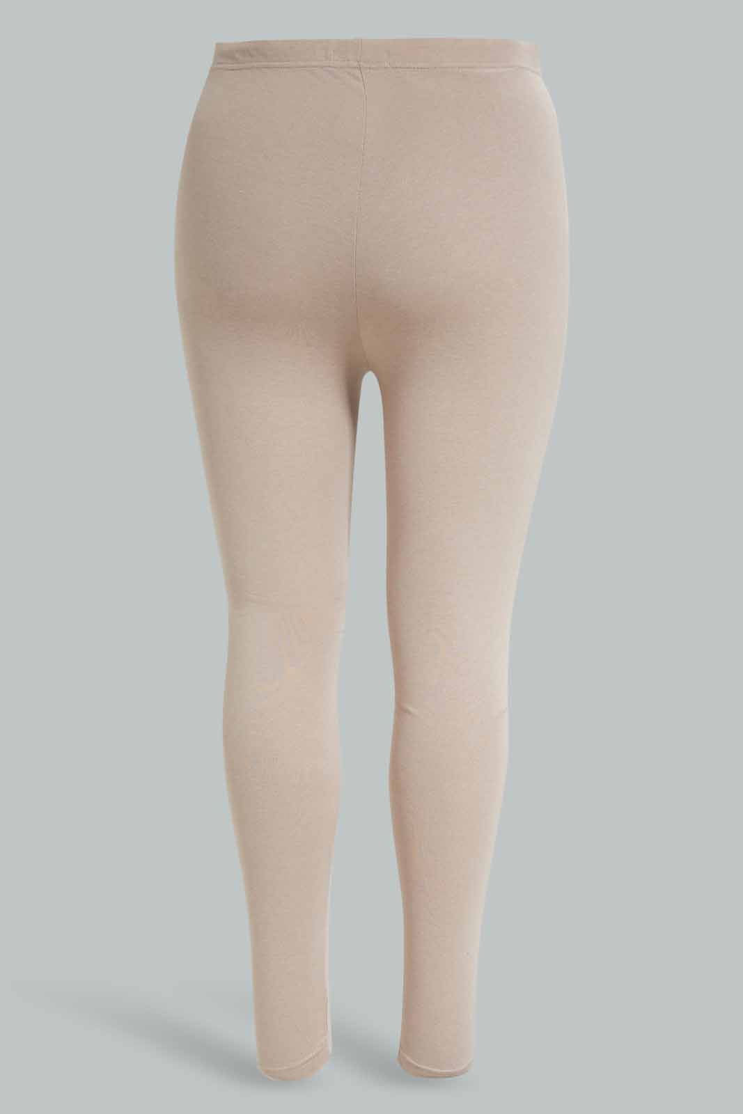 Redtag-Plus-Size-Women-Beige-and-Navy-Basic-Legging-Set-(2-Piece)-Category:Joggers,-Colour:Beige,-Colour:Navy,-Deals:New-In,-Dept:Ladieswear,-Filter:Plus-Size,-LDP-Joggers,-New-In-LDP-APL,-Non-Sale,-Section:Women,-W22B-Women's-