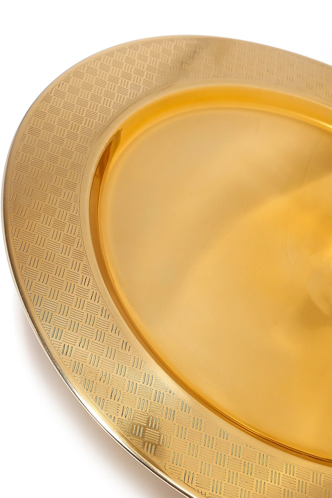 Redtag-Gold-Metal-Etched-Cake-Stand-Hammered-Category:Bakeware,-Colour:Gold,-Deals:New-In,-Dept:Home,-Filter:Home-Dining,-HMW-DIN-Serveware,-New-In-HMW-DIN,-Non-Sale,-Section:Homewares,-W22B-Home-Dining-