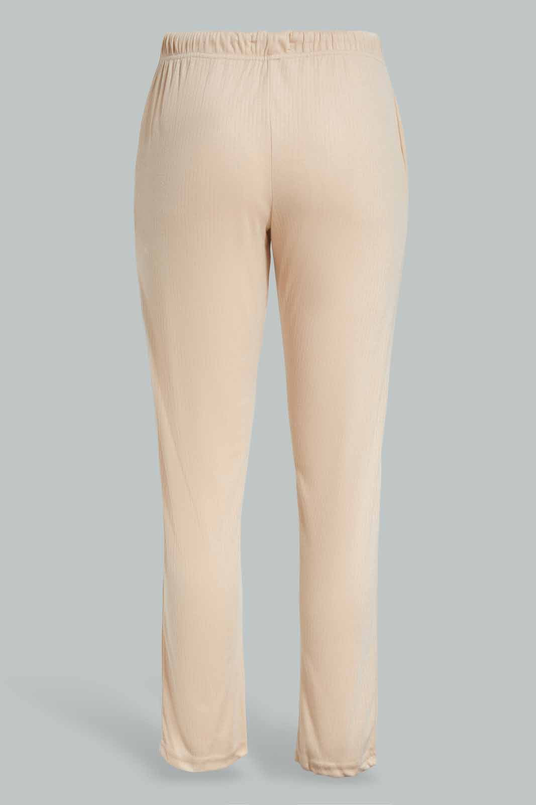 Redtag-Sinle-Pack-Pajama-Bottom-Beige-Color-Category:Pyjama-Bottoms,-Colour:Beige,-Deals:New-In,-Filter:Women's-Clothing,-New-In-Women-APL,-Non-Sale,-Section:Women,-W22A,-Women-Pyjama-Bottoms--