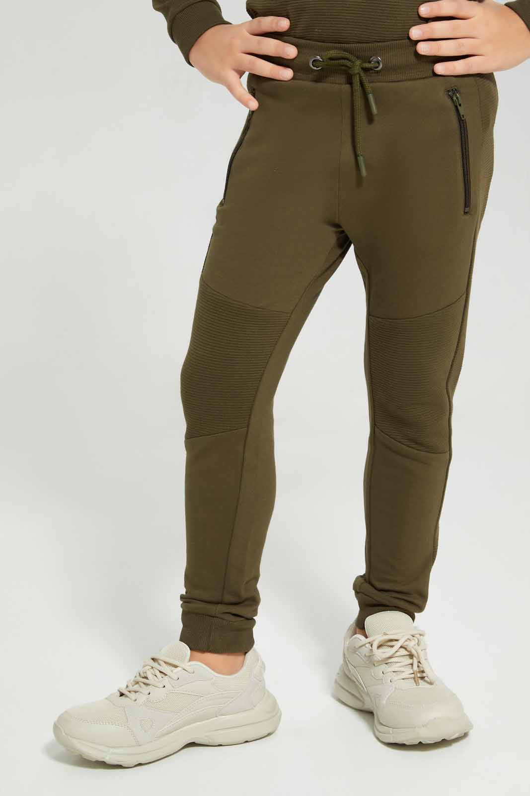 Redtag-Green-Crew-Neck-Paneled-Jog-Suit-BOY-Jog-Sets,-Category:Jog-Sets,-Colour:Green,-Deals:New-In,-Filter:Boys-(2-to-8-Yrs),-New-In-BOY-APL,-Non-Sale,-Section:Boys-(0-to-14Yrs),-W22B-Boys-2 to 8 Years