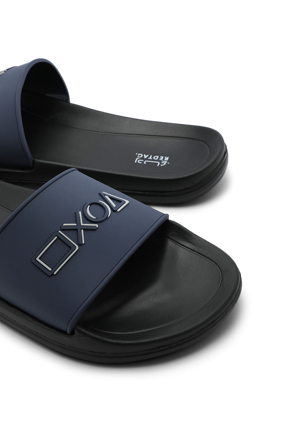 Redtag-Navy-Embossed-Slide-Category:Flip-Flops,-Colour:Navy,-Deals:New-In,-Dept:Menswear,-Filter:Men's-Footwear,-Men-Flip-Flops,-New-In-Men-FOO,-Non-Sale,-Section:Men,-W22B-Men's-