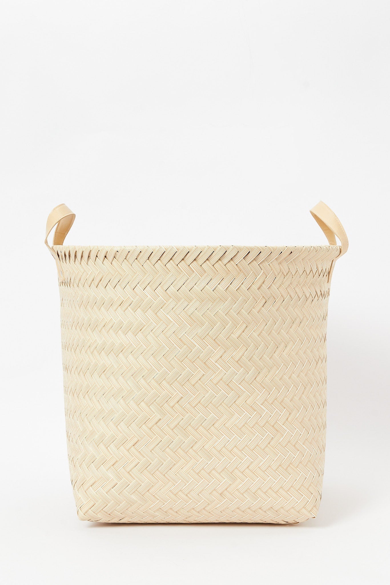 Redtag-Cream-Round-Laundry-Hamper-(Medium)-Category:Laundry-Hampers,-Colour:Cream,-Deals:New-In,-Dept:Home,-Filter:Home-Bathroom,-HMW-BAC-Bath-Accessories,-New-In-HMW-BAC,-Non-Sale,-S23A,-Section:Homewares-Home-Bathroom-