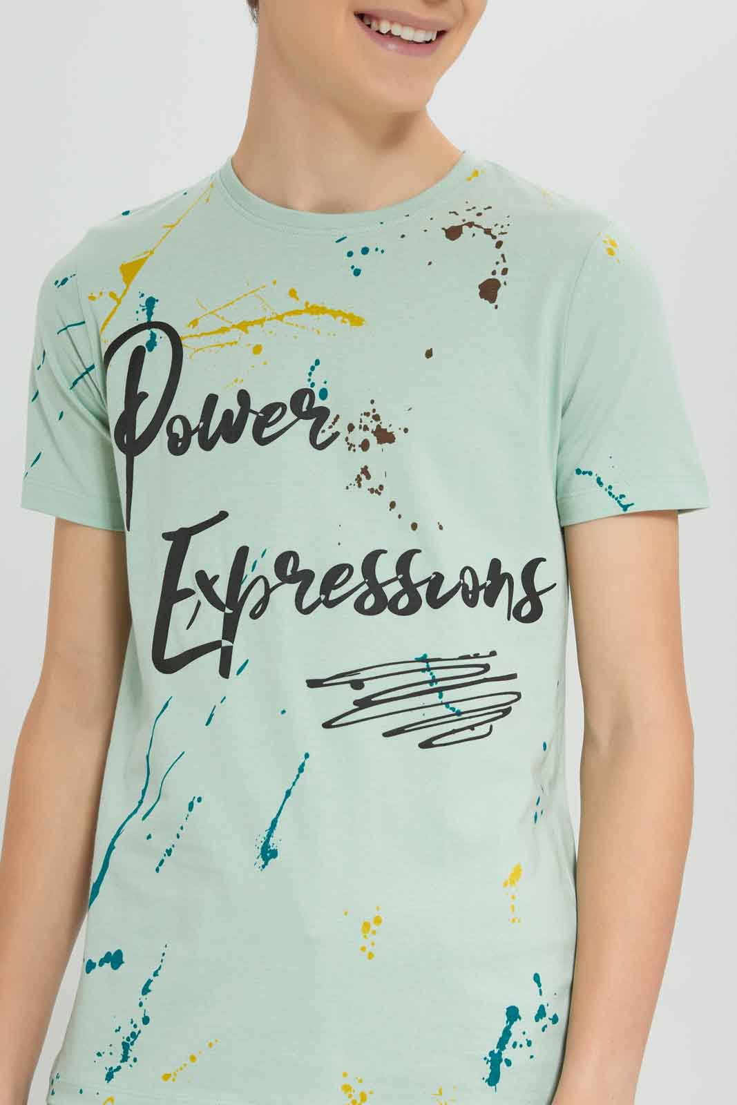 Redtag-Boys-Mint-Green-Flow-Expressions-Splatter-Tee-BSR-T-Shirts,-Category:T-Shirts,-Colour:Green,-Deals:New-In,-Dept:Boys,-Filter:Senior-Boys-(8-to-14-Yrs),-New-In-BSR-APL,-Non-Sale,-Section:Boys-(0-to-14Yrs),-W22B-Senior-Boys-9 to 14 Years