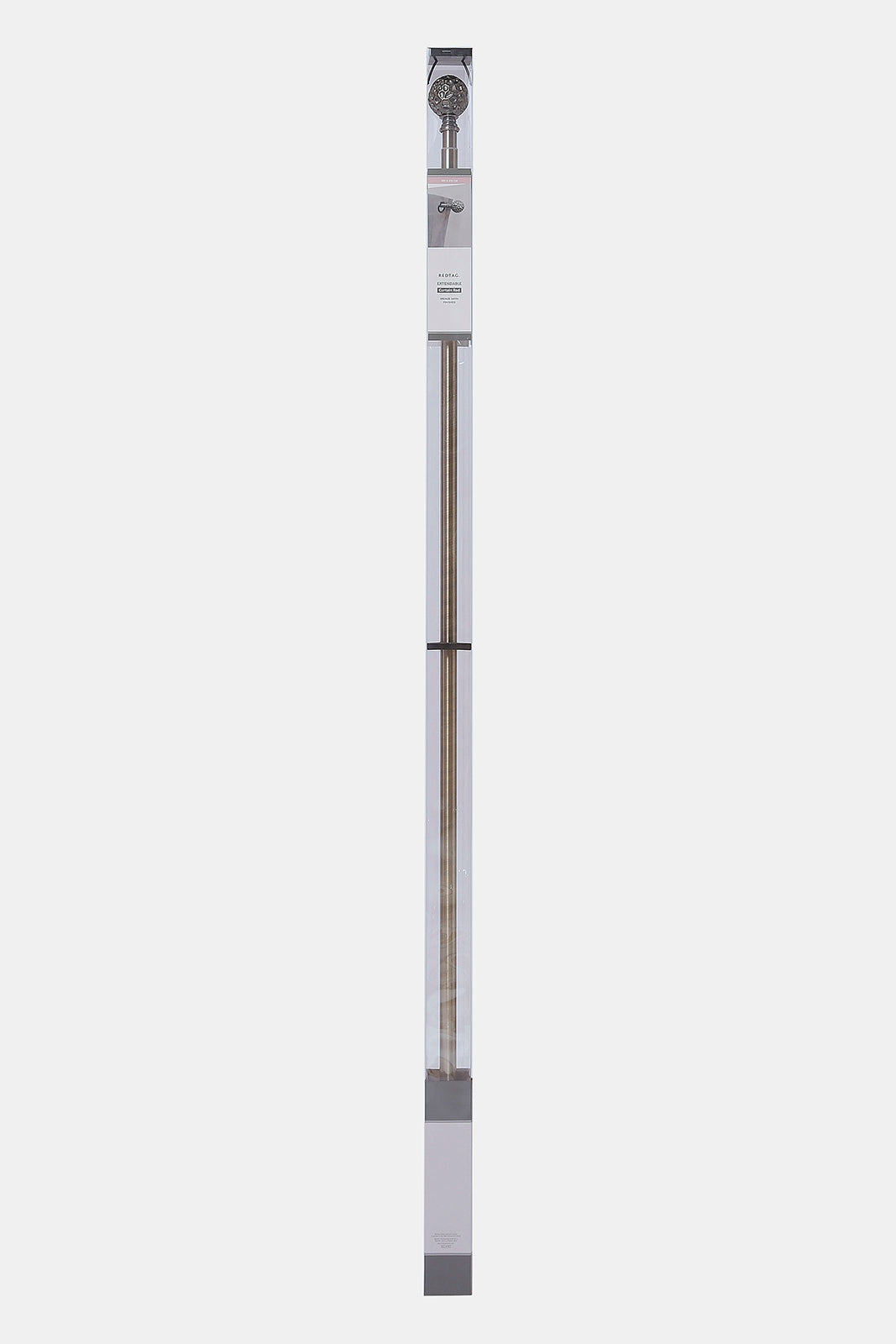 Redtag-Bronze-Satin-Finish-Extendable-Single-Curtain-Rod-With-Round-Finial-Category:Curtain-Rods,-Colour:Bronze,-Deals:New-In,-Dept:Home,-Filter:Home-Bedroom,-HMW-BED-Bedroom-Accessories,-New-In-HMW-BED,-Non-Sale,-S23A,-Section:Homewares-Home-Bedroom-