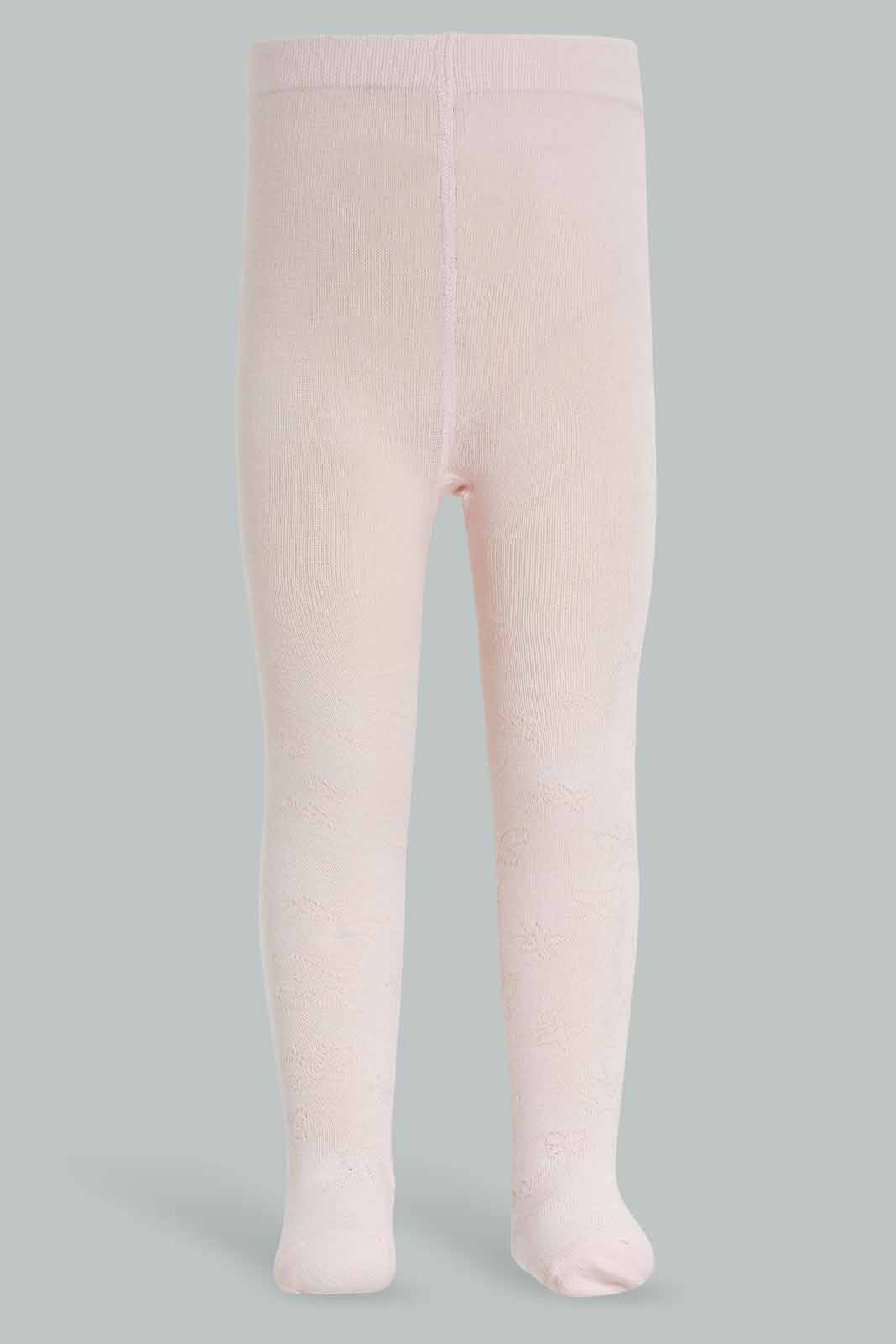 Redtag-Girls-Pink-Jacquard-Stocking-365,-Category:Tights,-Colour:Apricot,-Deals:New-In,-Filter:Infant-Girls-(3-to-24-Mths),-ING-Tights,-New-In-ING-APL,-Non-Sale,-Section:Girls-(0-to-14Yrs)-Infant-Girls-3 to 24 Months