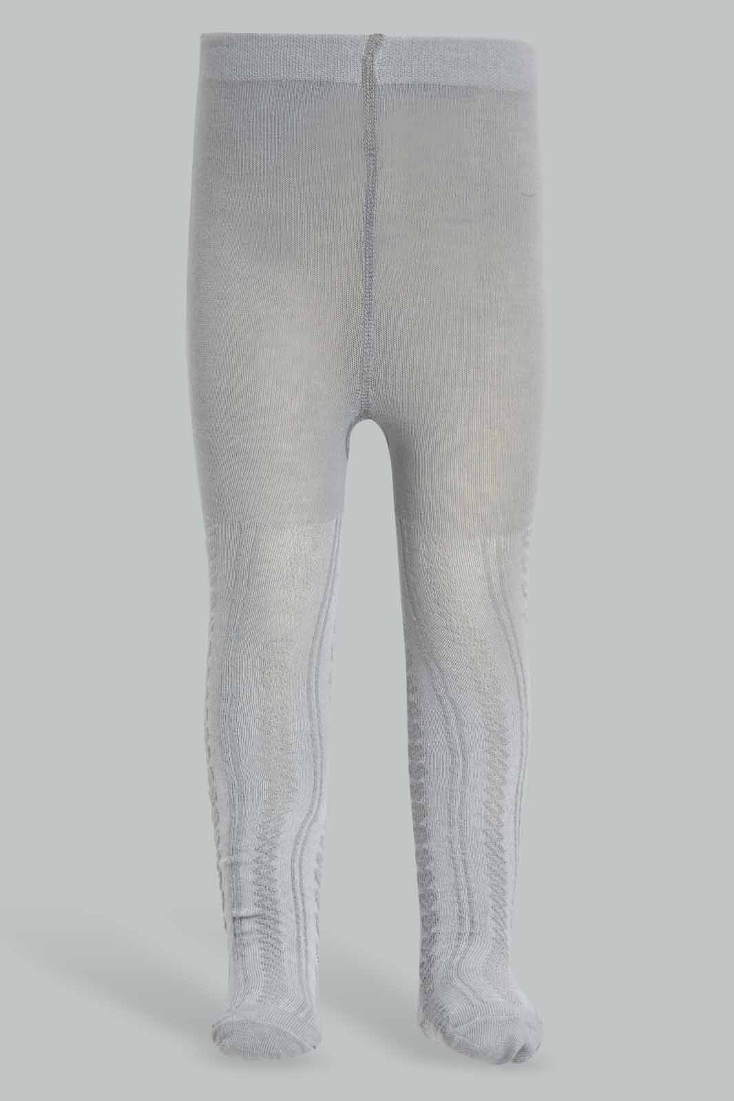 Redtag-Girls-Grey-Jacquard-Stocking-365,-Category:Tights,-Colour:Grey,-Deals:New-In,-Filter:Infant-Girls-(3-to-24-Mths),-ING-Tights,-New-In-ING-APL,-Non-Sale,-Section:Girls-(0-to-14Yrs)-Infant-Girls-3 to 24 Months