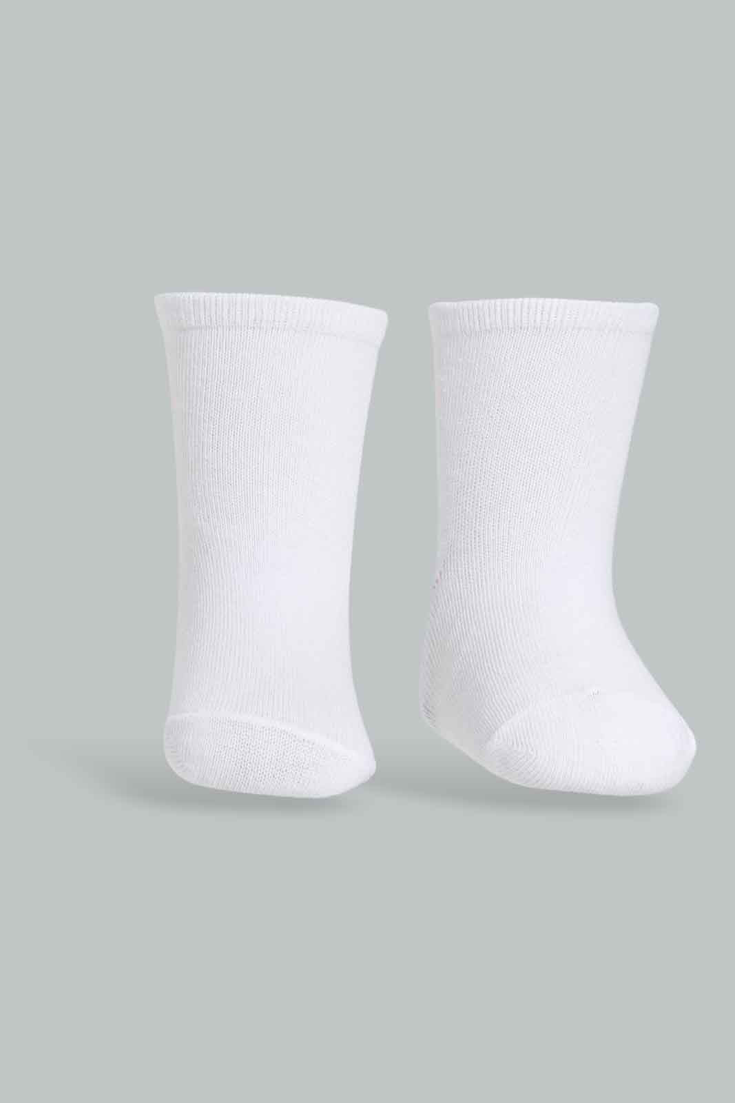 Redtag-Girls-White-4Pk-Solid-Full-Length-Socks-365,-Category:Socks,-Colour:White,-Deals:New-In,-Filter:Infant-Girls-(3-to-24-Mths),-ING-Socks,-New-In-ING-APL,-Non-Sale,-Section:Girls-(0-to-14Yrs)-Infant-Girls-3 to 24 Months