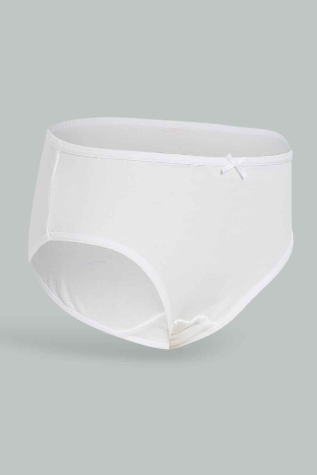Redtag-Girls-5Pk-Brief---White-Pack-365,-Category:Briefs,-Colour:White,-Deals:New-In,-ESS,-Filter:Girls-(2-to-8-Yrs),-GIR-Briefs,-New-In-GIR-APL,-Non-Sale,-Section:Girls-(0-to-14Yrs)-Girls-2 to 8 Years