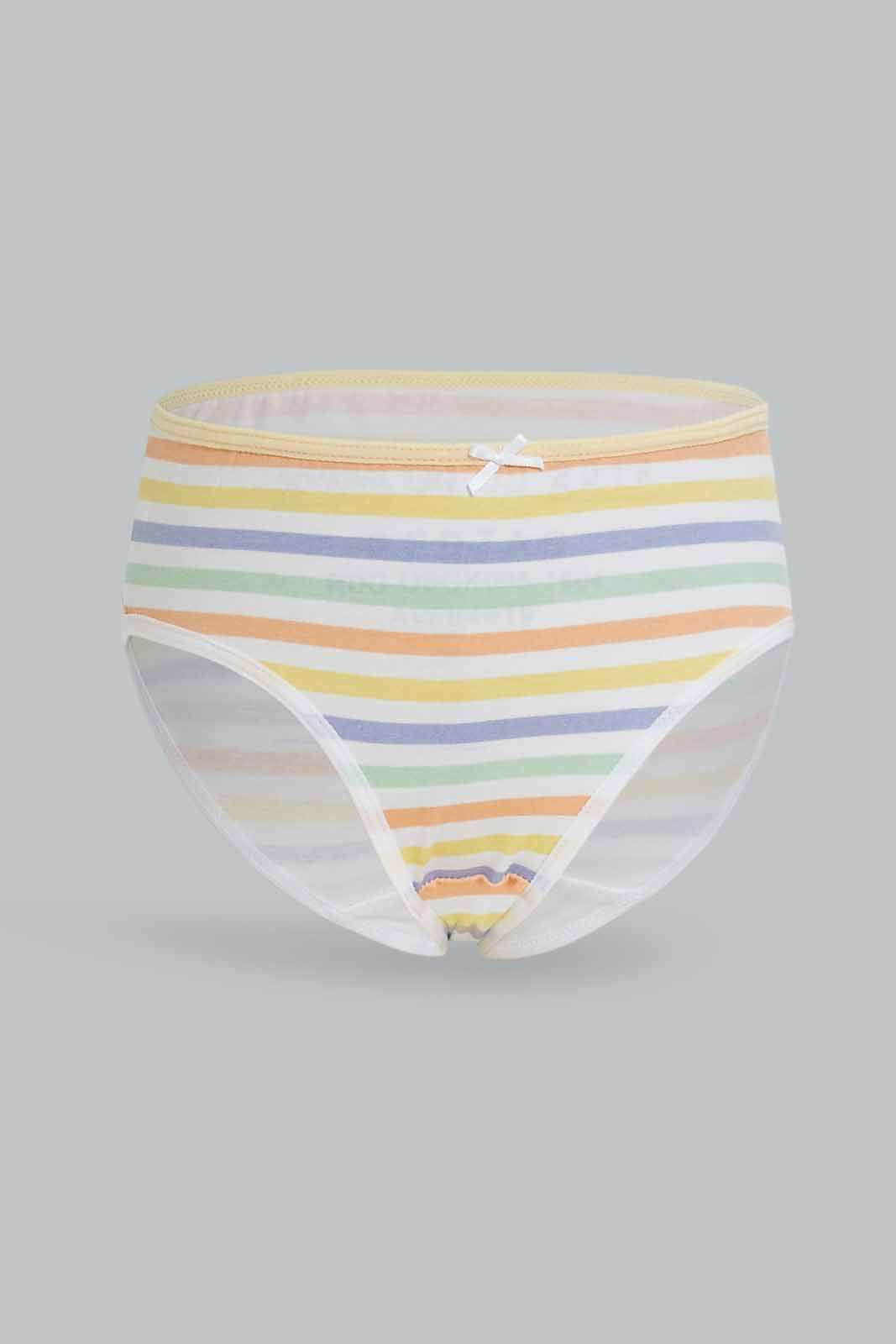 Redtag-Girls-5Pk-Brief-Flamingos---Soft-Pinks-White-&-Yellows-365,-Category:Briefs,-Colour:Yellow,-Deals:New-In,-Dept:Girls,-ESS,-Filter:Girls-(2-to-8-Yrs),-GIR-Briefs,-New-In-GIR-APL,-Non-Sale,-Section:Girls-(0-to-14Yrs)-Girls-2 to 8 Years