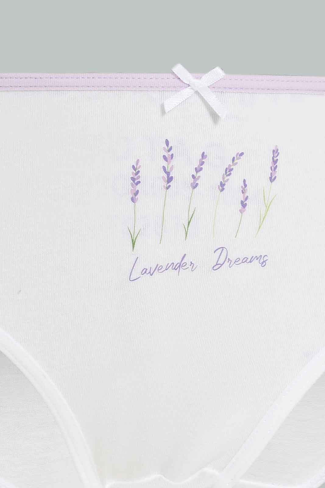 Redtag-Girls-7Pk-Brief-Floral---Dusty-Pink/White-365,-Category:Briefs,-Colour:White,-Deals:New-In,-ESS,-Filter:Girls-(2-to-8-Yrs),-GIR-Briefs,-New-In-GIR-APL,-Non-Sale,-Section:Girls-(0-to-14Yrs)-Girls-2 to 8 Years