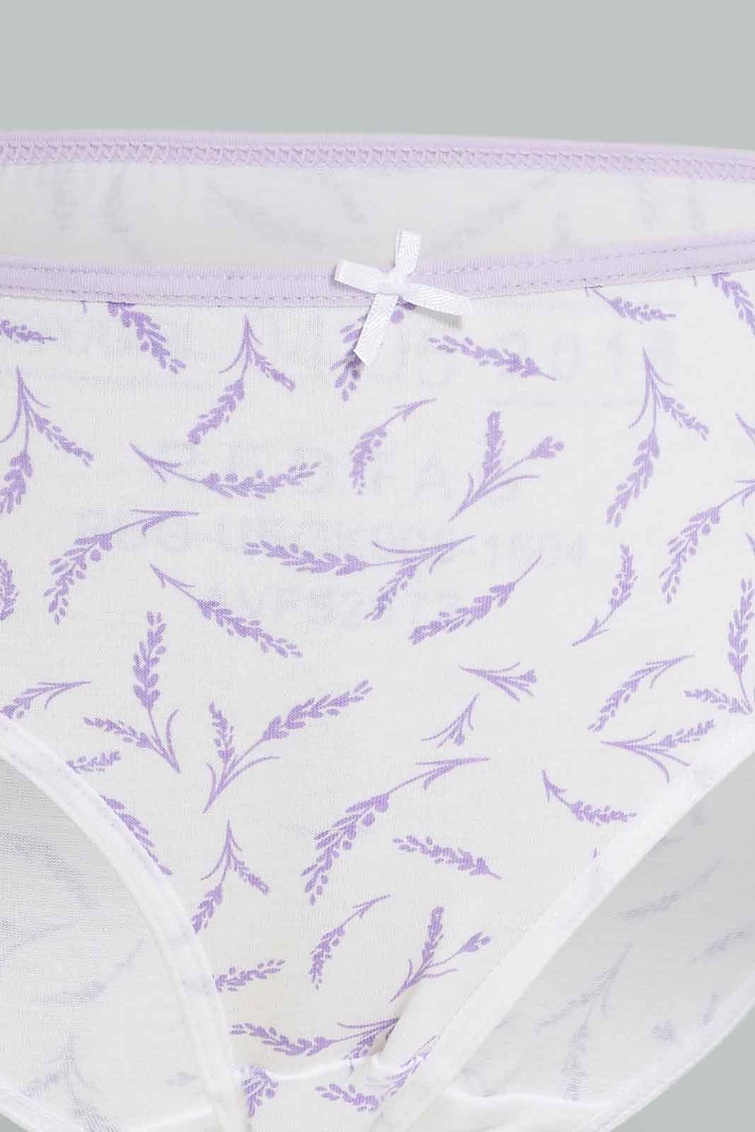 Redtag-Girls-7Pk-Brief-Floral---Dusty-Pink/White-365,-Category:Briefs,-Colour:White,-Deals:New-In,-ESS,-Filter:Girls-(2-to-8-Yrs),-GIR-Briefs,-New-In-GIR-APL,-Non-Sale,-Section:Girls-(0-to-14Yrs)-Girls-2 to 8 Years
