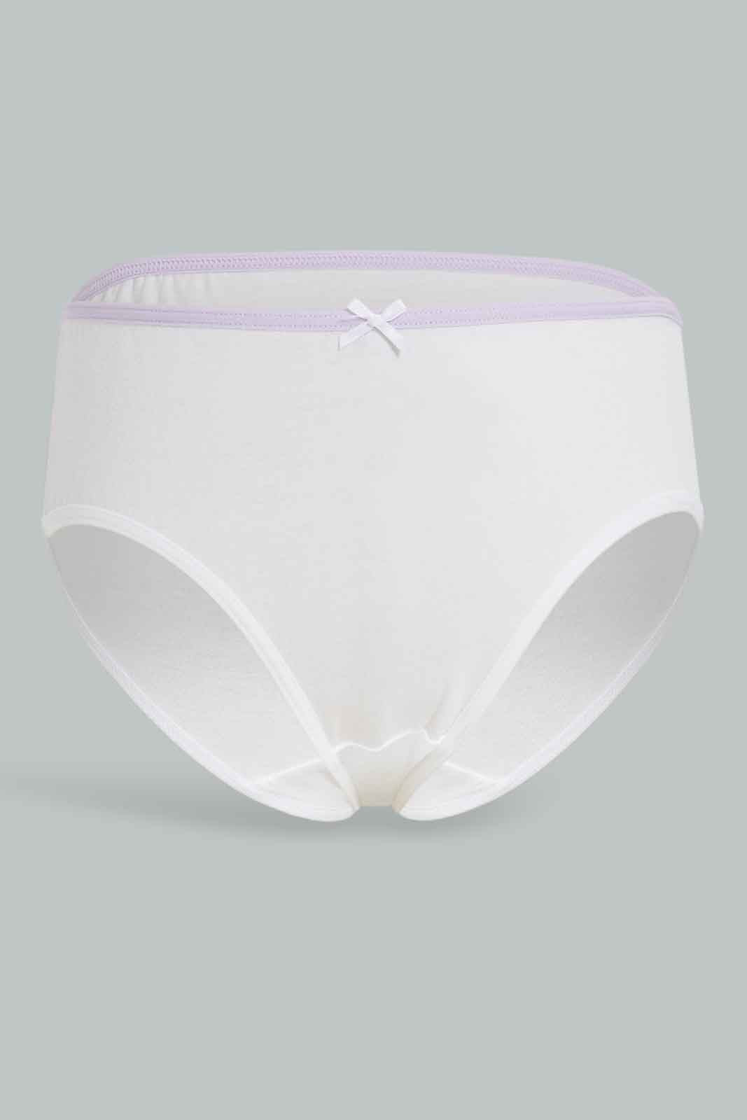 Redtag-Girls-7Pk-Brief-Floral---Dusty-Pink/White-365,-Category:Briefs,-Colour:White,-Deals:New-In,-ESS,-Filter:Girls-(2-to-8-Yrs),-GIR-Briefs,-New-In-GIR-APL,-Non-Sale,-Section:Girls-(0-to-14Yrs)-Girls-2 to 8 Years