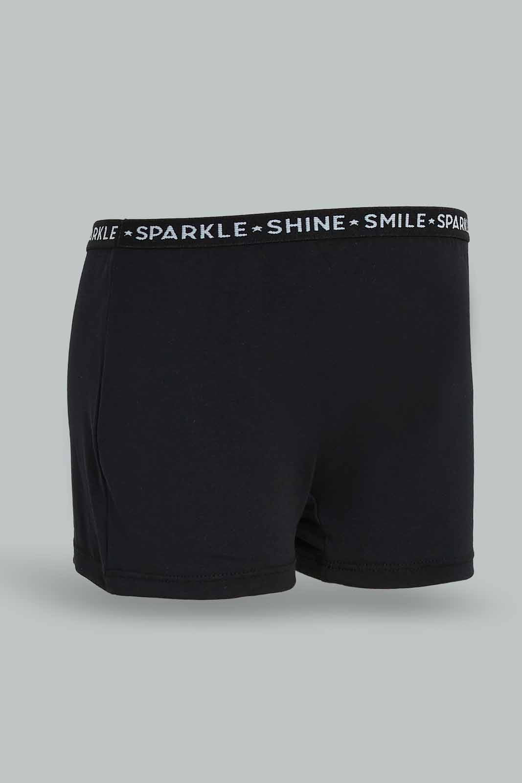 Girls Assorted Printed Boxer Brief Set (Pack Of 3)