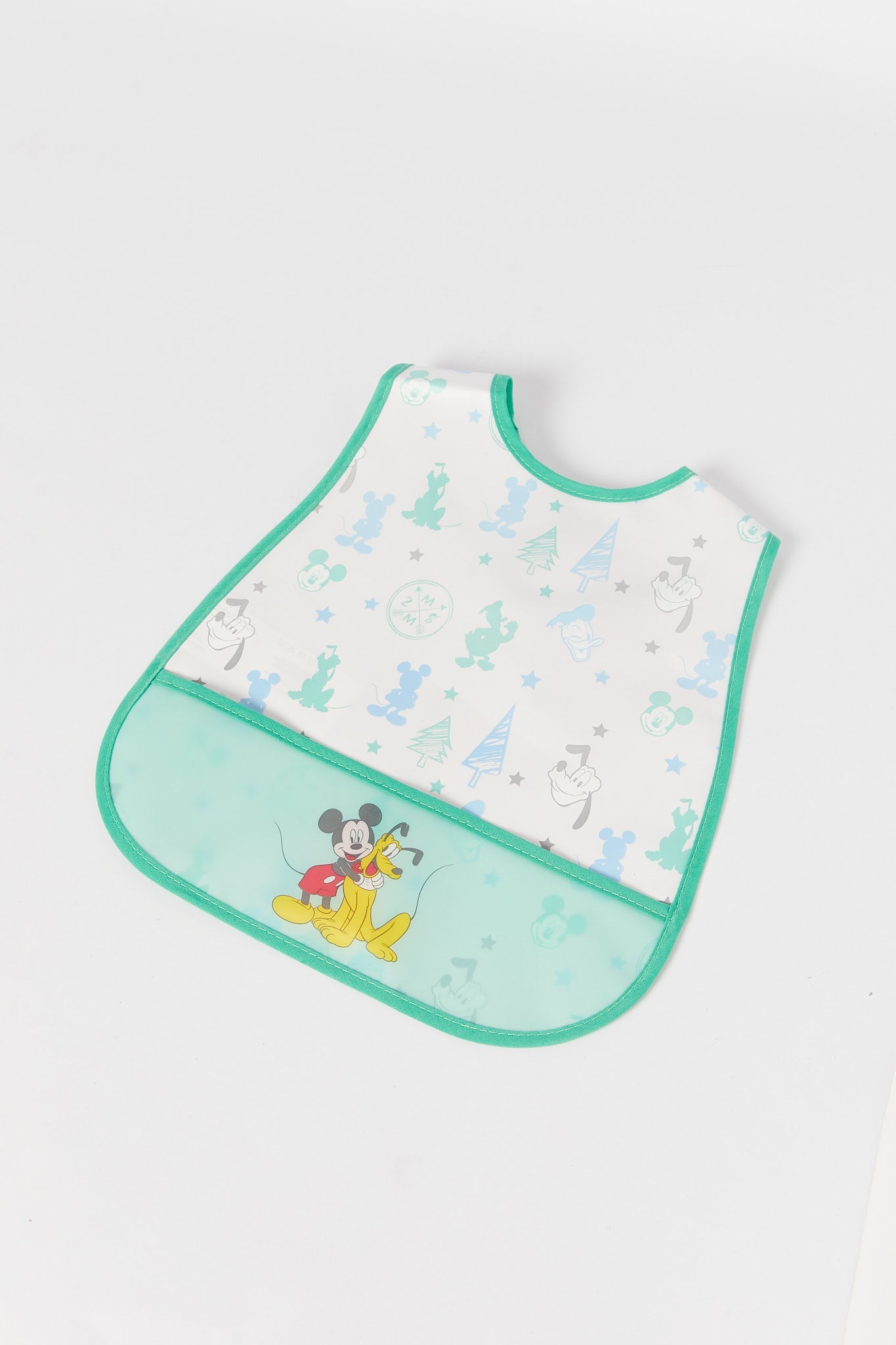 Redtag-Light-Mint/White-Mickey-2Pcs-Printed-Peva-Bib-Category:Newborn-Accessories,-CHR,-CHR:CHR,-Colour:Mint,-Deals:New-In,-Dept:New-Born,-Filter:Newborn-Accessories,-H1:ACC,-H2:NBN,-H3:NUF,-H4:NUF,-NBN-Newborn-Accessories,-New-In,-New-In-NBN-ACC,-Non-Sale,-Packs,-S23A,-Season:S23B,-Section:Boys-(0-to-14Yrs),-Set:Set-of-2,-Style:INFANT-FEEDING-New-Born-Baby-