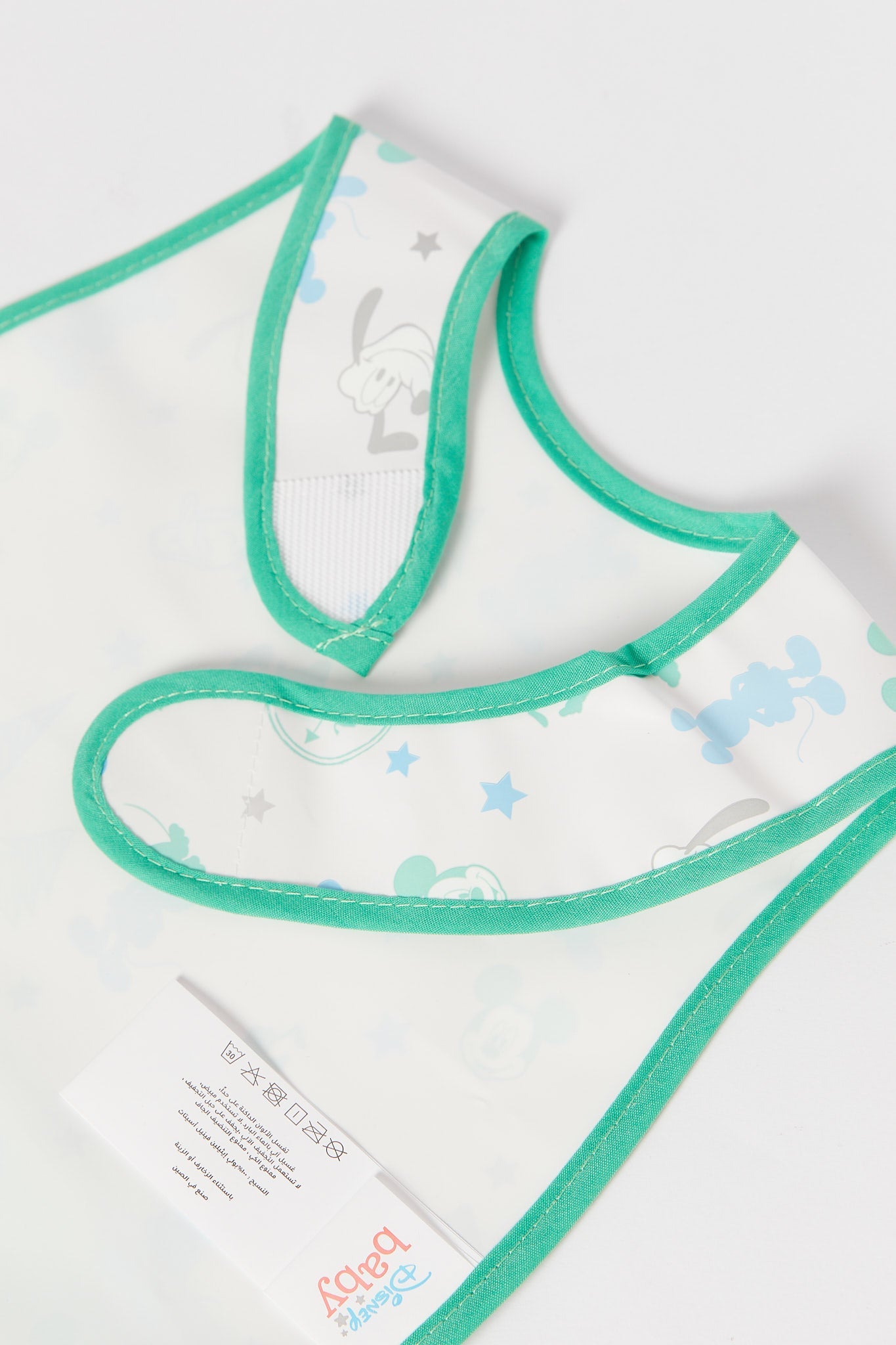 Redtag-Light-Mint/White-Mickey-2Pcs-Printed-Peva-Bib-Category:Newborn-Accessories,-CHR,-CHR:CHR,-Colour:Mint,-Deals:New-In,-Dept:New-Born,-Filter:Newborn-Accessories,-H1:ACC,-H2:NBN,-H3:NUF,-H4:NUF,-NBN-Newborn-Accessories,-New-In,-New-In-NBN-ACC,-Non-Sale,-Packs,-S23A,-Season:S23B,-Section:Boys-(0-to-14Yrs),-Set:Set-of-2,-Style:INFANT-FEEDING-New-Born-Baby-