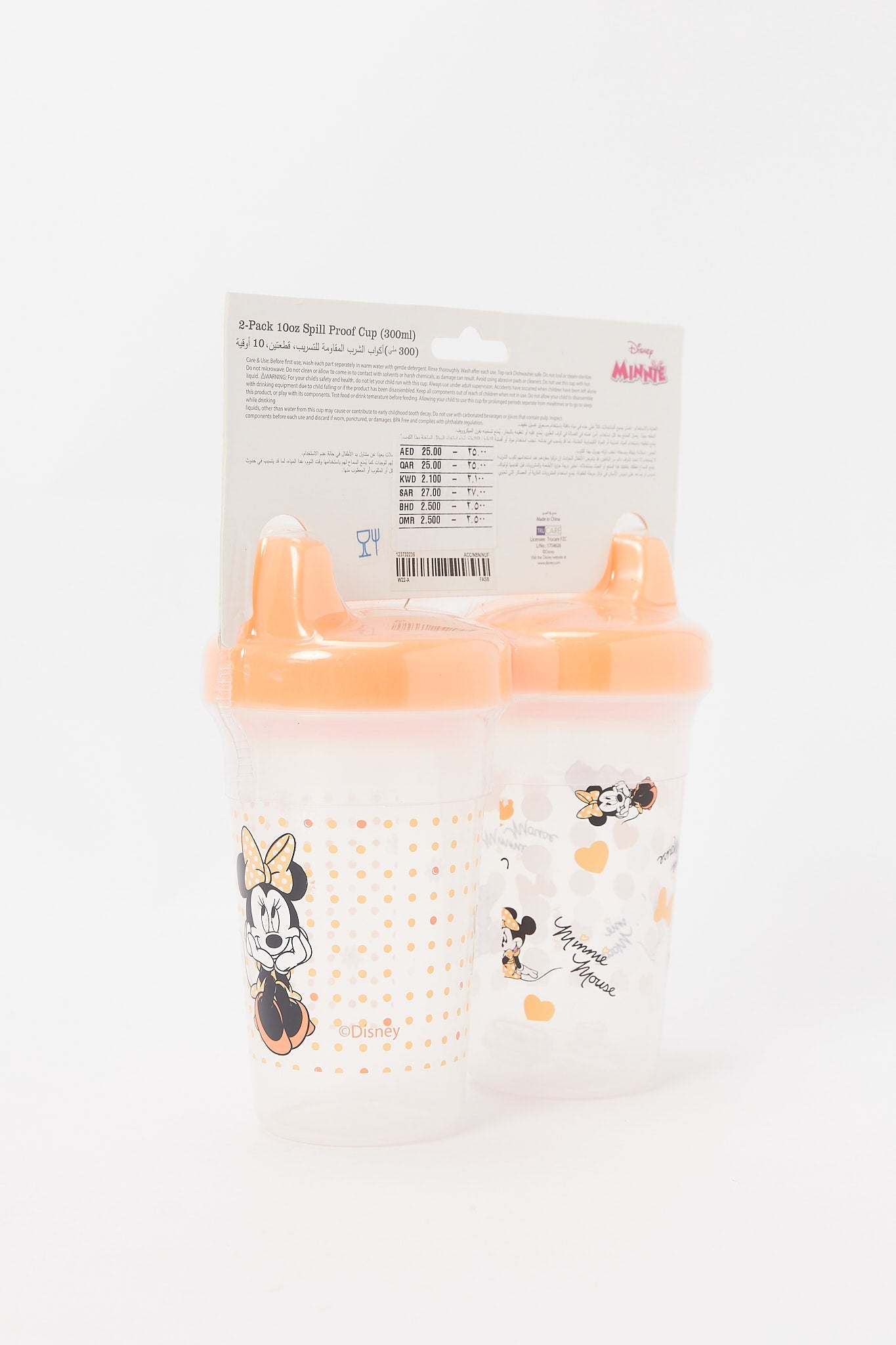Redtag-Pink/White-Pack-Of-2-Minnie--Bpa-Free-Baby-Sippy-Cup-Category:Newborn-Accessories,-CHR,-CHR:CHR,-Colour:Pink,-Deals:New-In,-Dept:New-Born,-Filter:Newborn-Accessories,-H1:ACC,-H2:NBN,-H3:NUF,-H4:NUF,-NBN-Newborn-Accessories,-New-In,-New-In-NBN-ACC,-Non-Sale,-Packs,-S23A,-Season:S23B,-Section:Boys-(0-to-14Yrs),-Set:Set-of-2,-Style:INFANT-FEEDING-New-Born-Baby-