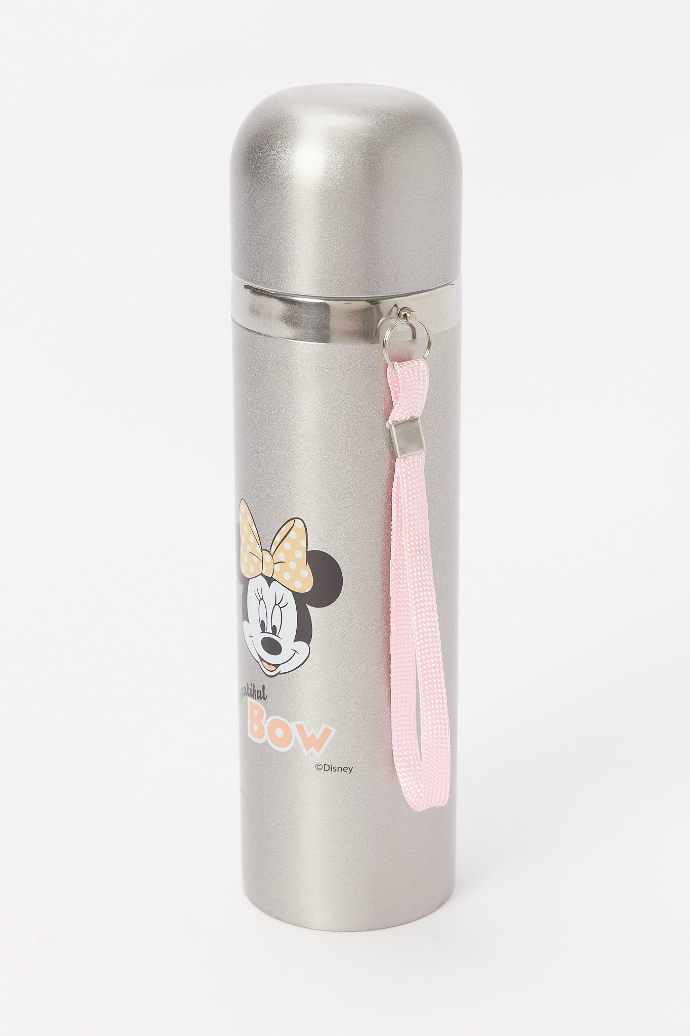 Redtag-Pink/White-Minnie-Stainless-Steel-Flask-Category:Newborn-Accessories,-CHR,-CHR:CHR,-Colour:Pink,-Deals:New-In,-Dept:New-Born,-Filter:Newborn-Accessories,-H1:ACC,-H2:NBN,-H3:NUF,-H4:NUF,-NBN-Newborn-Accessories,-New-In,-New-In-NBN-ACC,-Non-Sale,-S23A,-Season:S23B,-Section:Boys-(0-to-14Yrs),-Style:INFANT-FEEDING-New-Born-Baby-