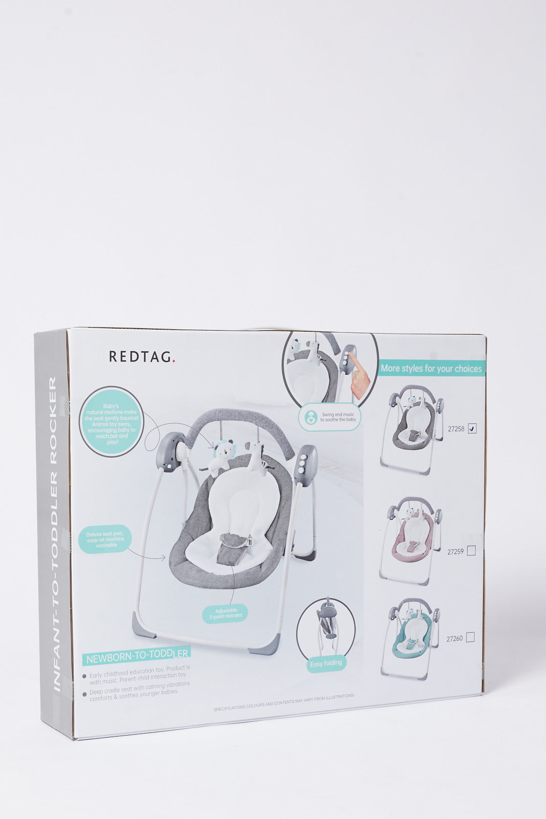 Redtag-Grey-Baby-Electric-Swing-Category:Baby-Carriers-and-Car-Seats,-Colour:Grey,-Deals:New-In,-Dept:New-Born,-Filter:Newborn-Accessories,-NBN-Baby-Carriers-and-Car-Seats,-New-In,-New-In-NBN-ACC,-Non-Sale,-S23A,-Section:Boys-(0-to-14Yrs)-New-Born-Baby-