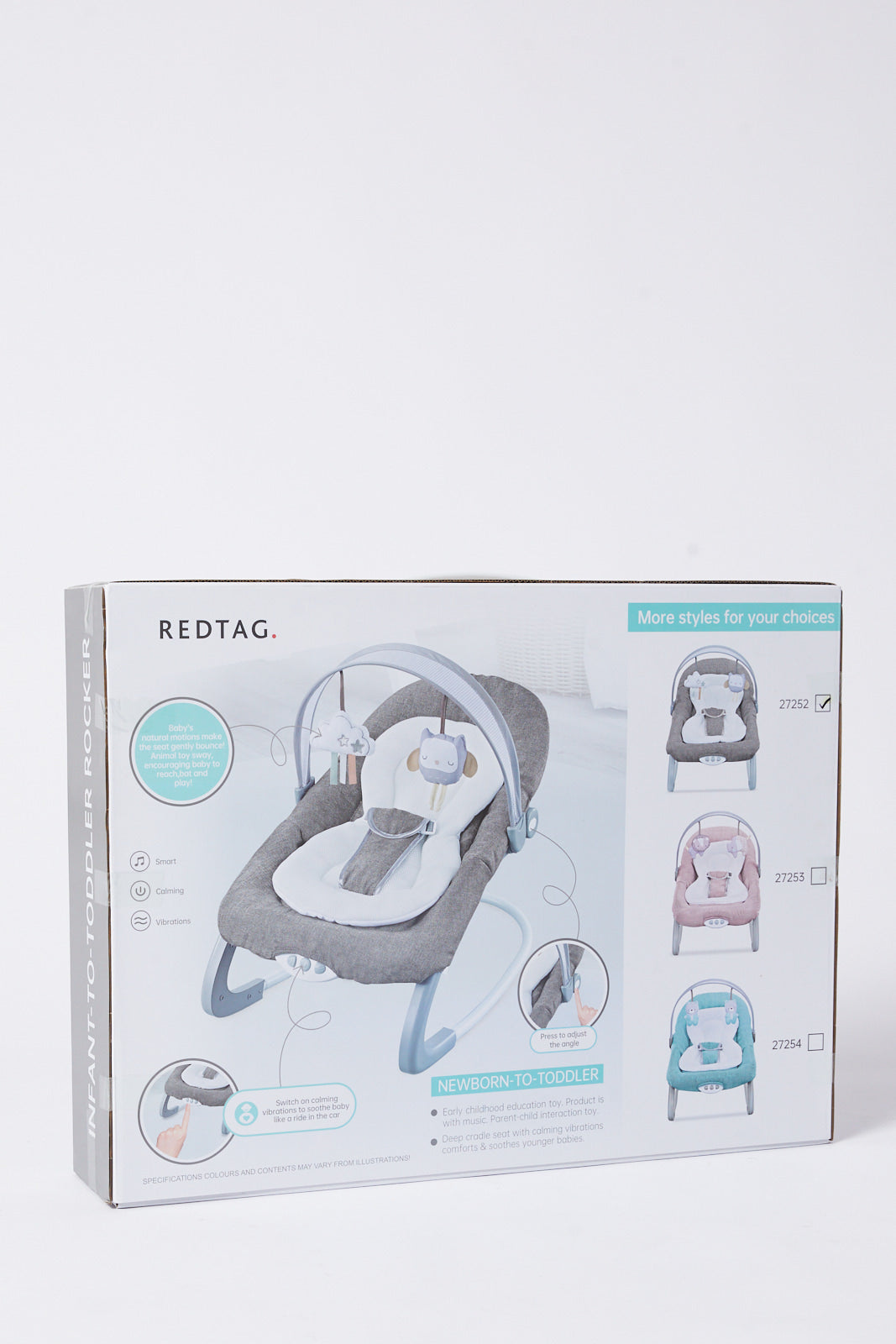 Redtag-Grey-Baby-Electric-Rocker-Category:Baby-Carriers-and-Car-Seats,-Colour:Grey,-Deals:New-In,-Dept:New-Born,-Filter:Newborn-Accessories,-NBN-Baby-Carriers-and-Car-Seats,-New-In,-New-In-NBN-ACC,-Non-Sale,-S23A,-Section:Boys-(0-to-14Yrs)-New-Born-Baby-