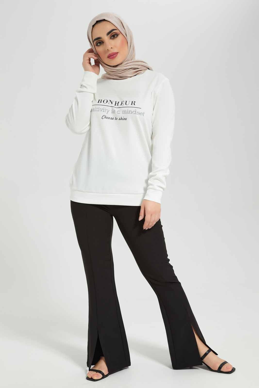 Redtag-Women-White-Long-Sleeve-Sweatshirt-Category:Sweatshirts,-Colour:White,-Deals:New-In,-Filter:Women's-Clothing,-LMC,-Modest,-New-In-Women-APL,-Non-Sale,-Section:Women,-W22B,-Women-Sweatshirts--