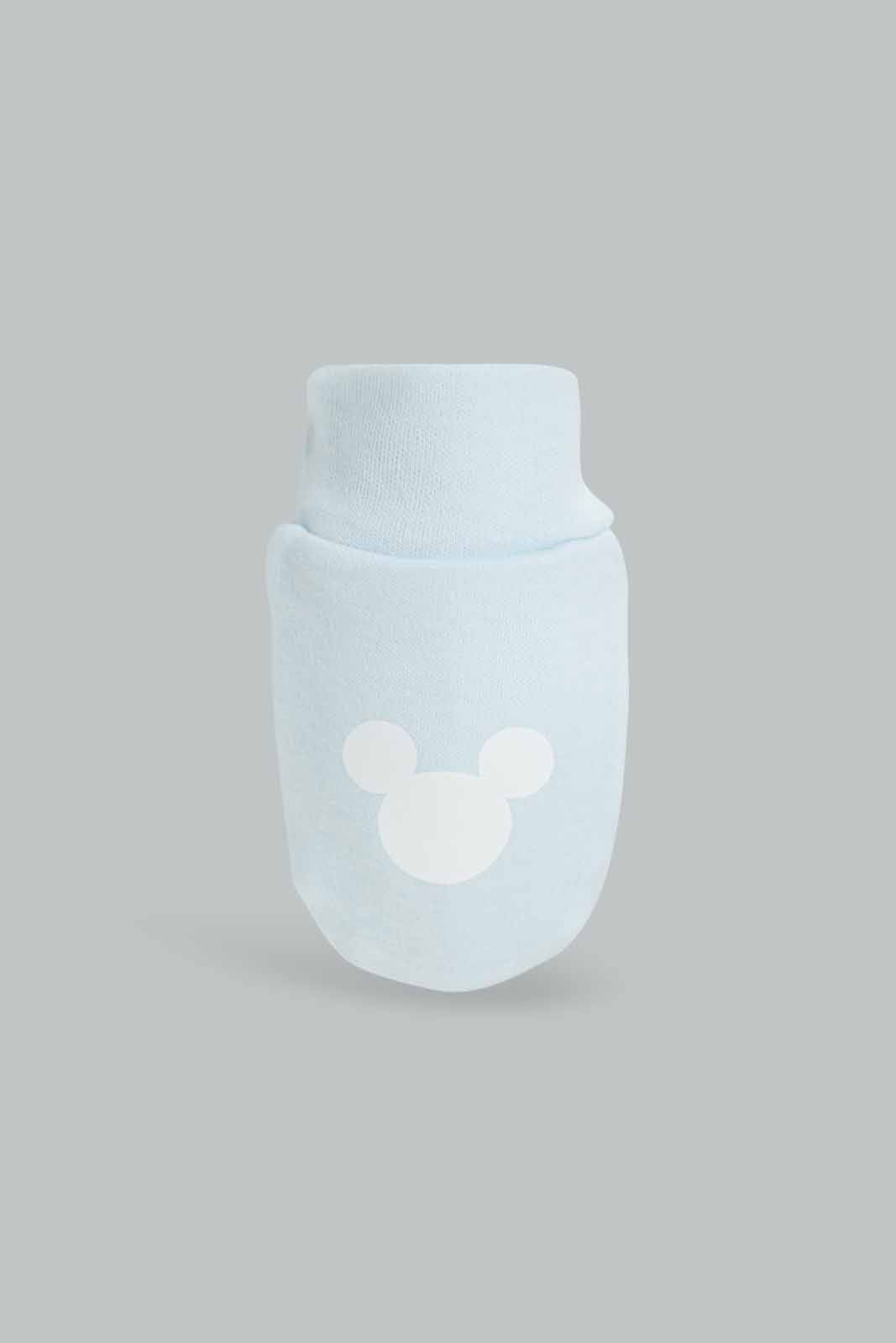 Redtag-Boys-Blue-2Pc-Mickey-Mouse-Mittens-And-Booties-Pack-Category:Booties,-CHA,-Colour:White,-Deals:New-In,-Dept:New-Born,-Filter:Baby-(0-to-12-Mths),-NBB-Booties,-New-In-NBB-APL,-Non-Sale,-Section:Boys-(0-to-14Yrs),-W22B-Baby-