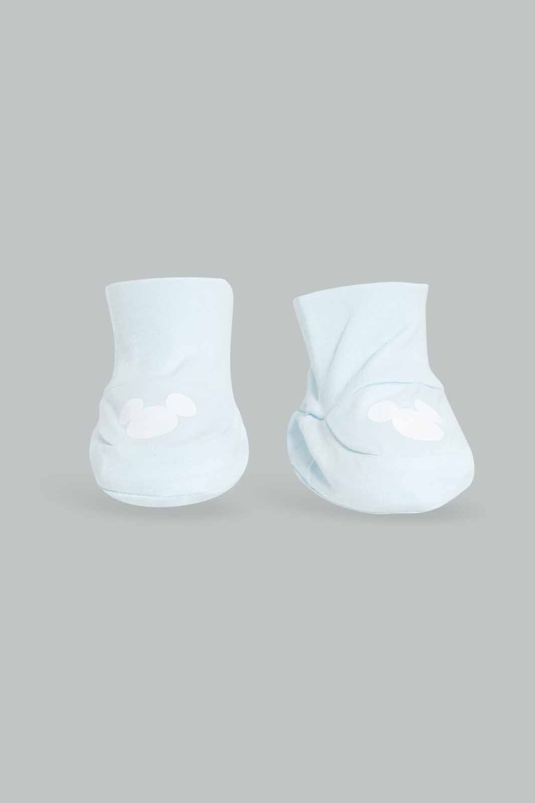 Redtag-Boys-Blue-2Pc-Mickey-Mouse-Mittens-And-Booties-Pack-Category:Booties,-CHA,-Colour:White,-Deals:New-In,-Dept:New-Born,-Filter:Baby-(0-to-12-Mths),-NBB-Booties,-New-In-NBB-APL,-Non-Sale,-Section:Boys-(0-to-14Yrs),-W22B-Baby-