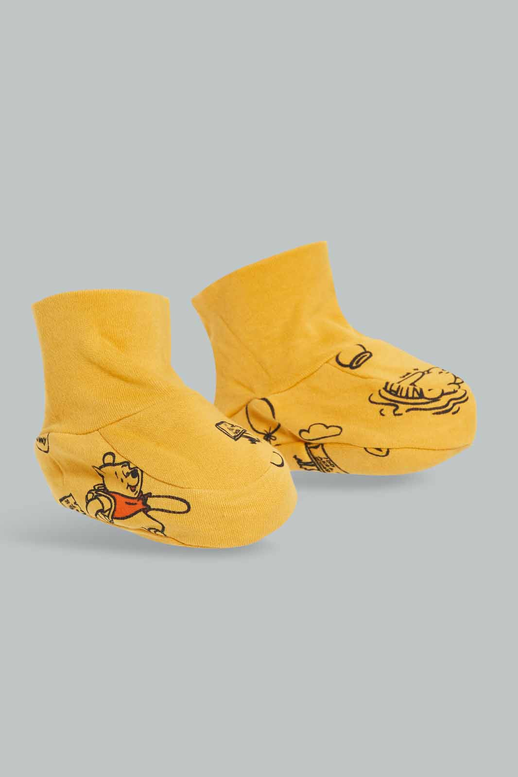 Redtag-Yellow-2Pc-Winnie-The-Pooh-Aop-Mittens-And-Booties-Pack-Category:Booties,-CHA,-Colour:White,-Deals:New-In,-Dept:New-Born,-Filter:Baby-(0-to-12-Mths),-NBF-Booties,-New-In-NBF-APL,-Non-Sale,-Section:Boys-(0-to-14Yrs),-W22B-Baby-