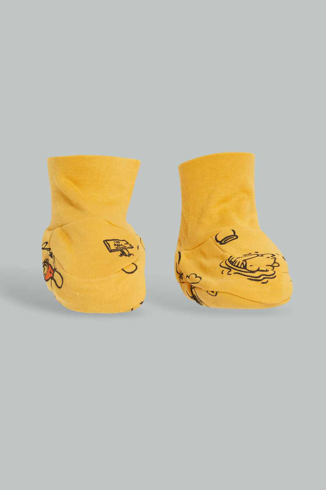 Redtag-Yellow-2Pc-Winnie-The-Pooh-Aop-Mittens-And-Booties-Pack-Category:Booties,-CHA,-Colour:White,-Deals:New-In,-Dept:New-Born,-Filter:Baby-(0-to-12-Mths),-NBF-Booties,-New-In-NBF-APL,-Non-Sale,-Section:Boys-(0-to-14Yrs),-W22B-Baby-